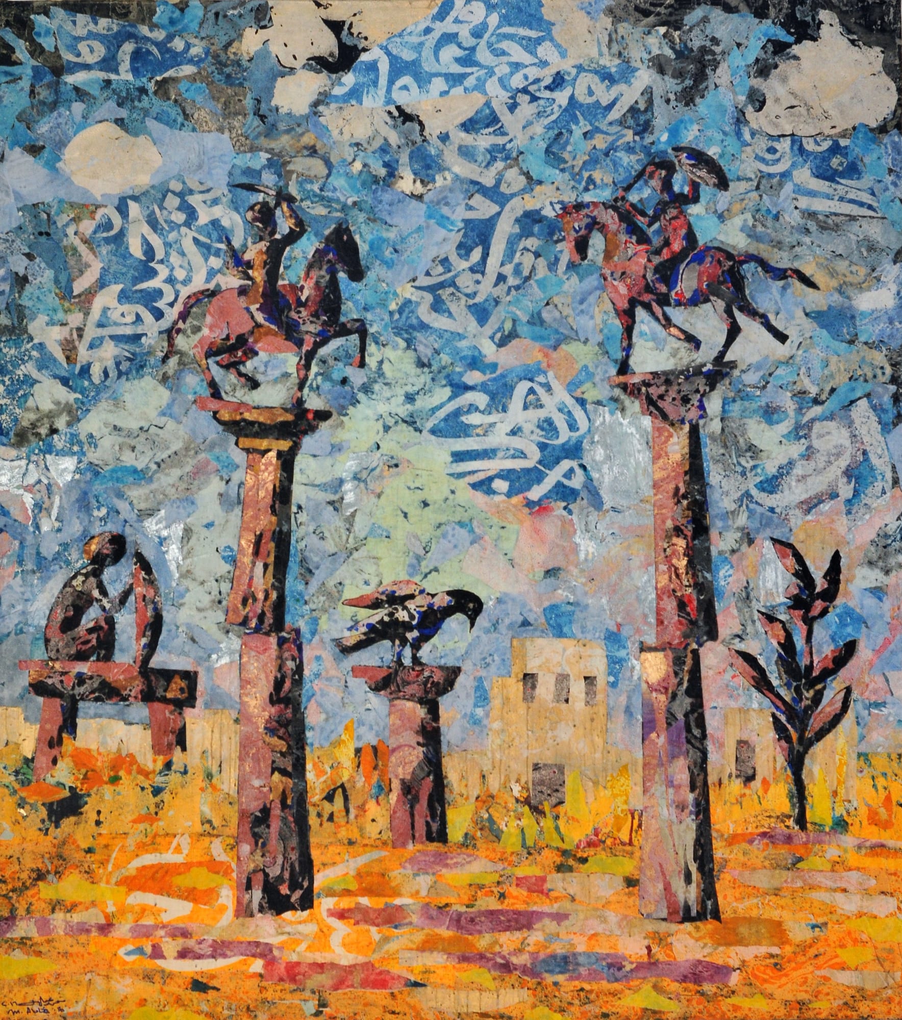 The Copper City, 2016 Mixed media on canvas 140 x 160 cm