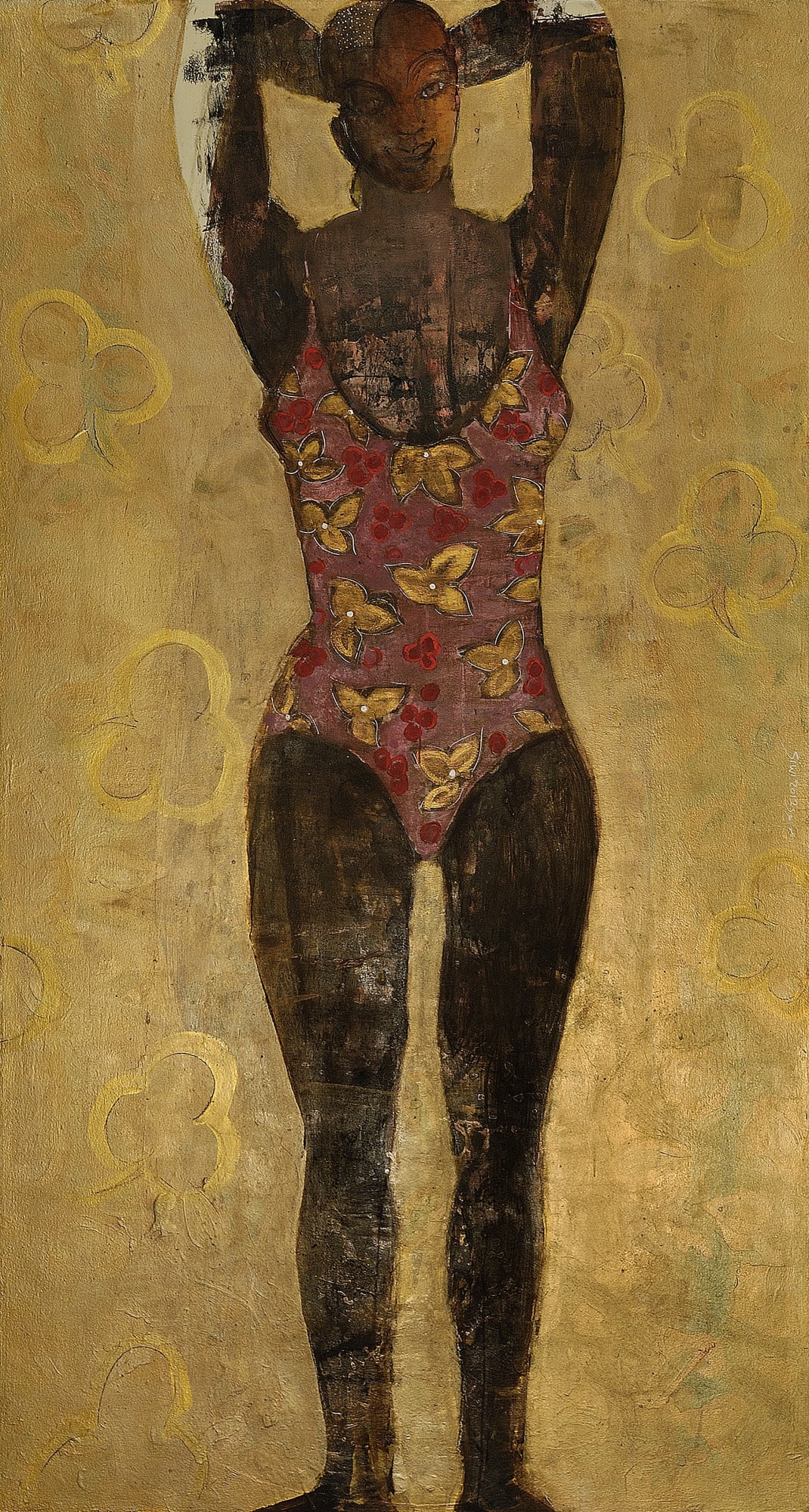 African Beauty 3, Mix Media Canvas, 240 x 122 cm, 2012