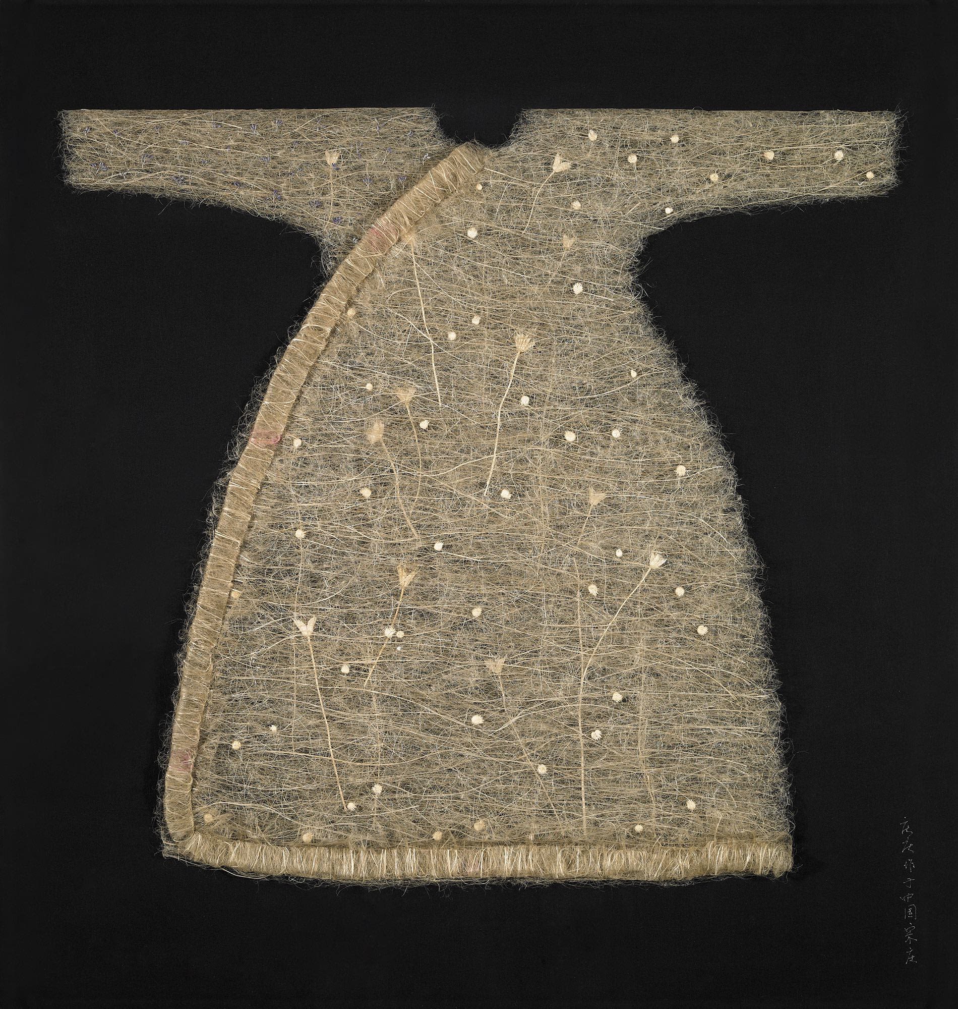 'Dress of the Grassland' Sculpture by Chen Qing Qing natural materials