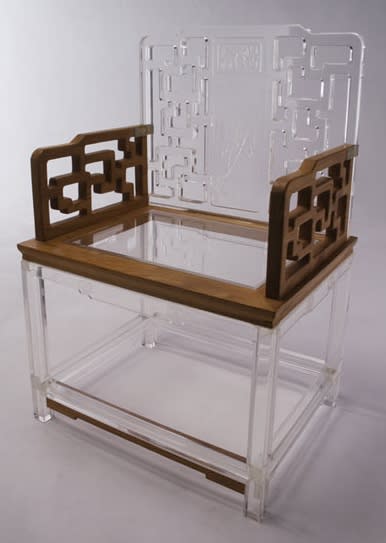 'Zhong Tang' Armchair By July Chow, 2012 Perspex and elm wood