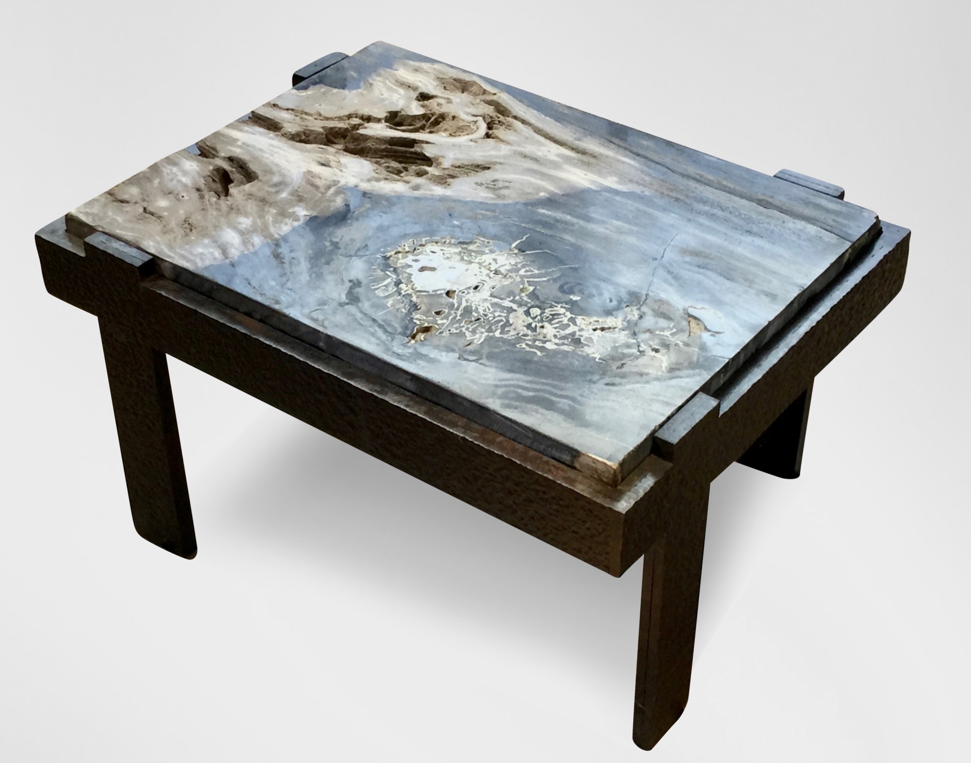 Diptych, 2018 Ironwood on blackened Suar wood base Each signed JAS