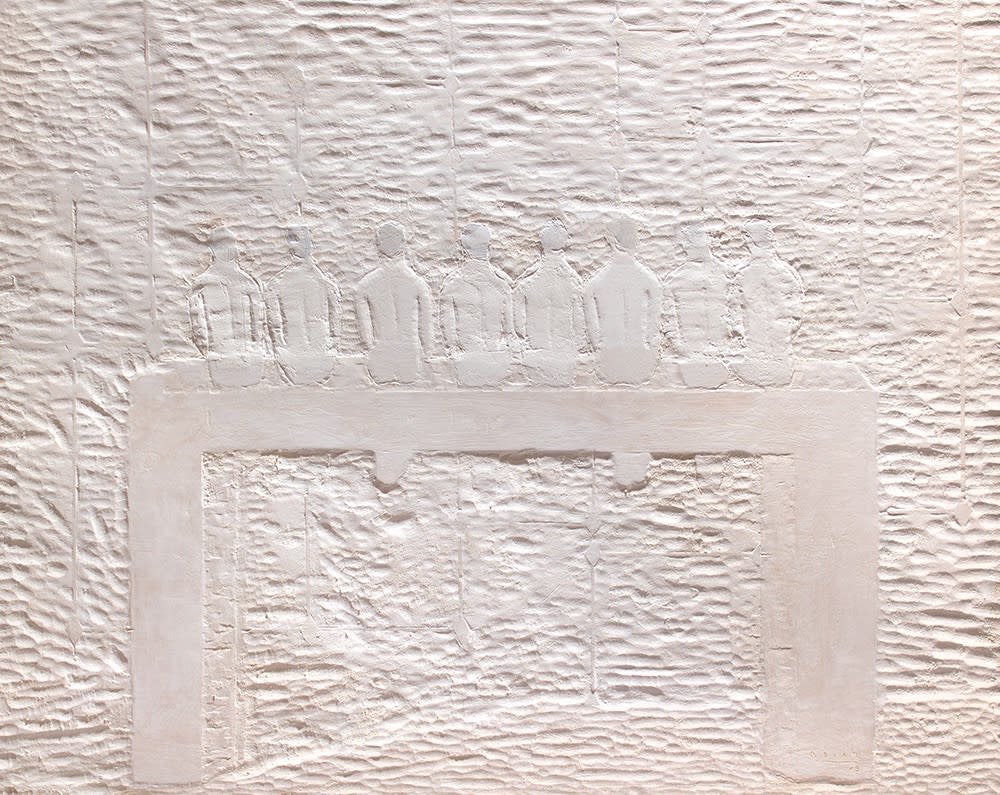 La Niebla, 2008 Mixed media on wood panel 47 1/4 x 59 inches Framed dimensions 51 3/4 x 63 1/2 inch