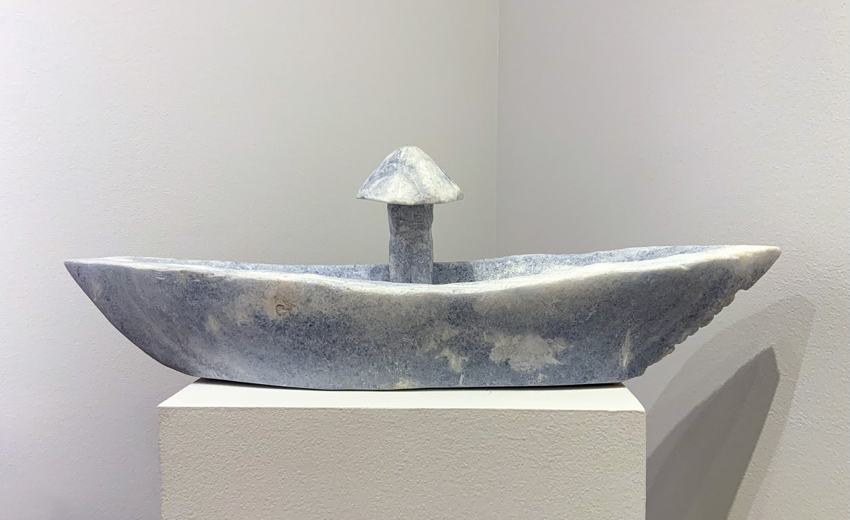 Lunes Con Viento, 2024 Sky blue marble 8 1/2 x 25 1/4 x 6 1/2 inches