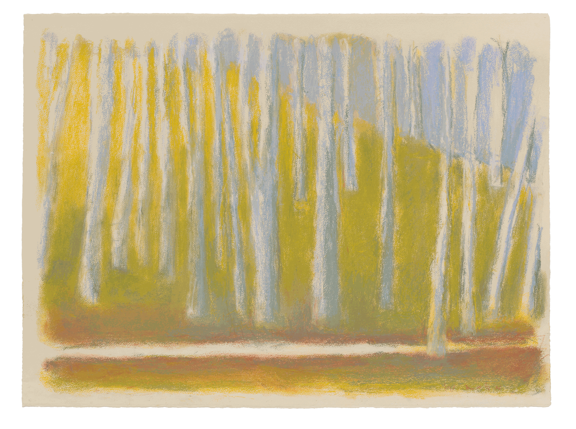 Across Halliday Brook Road (Large Version), 2014 Pastel on paper 22 x 30 inches