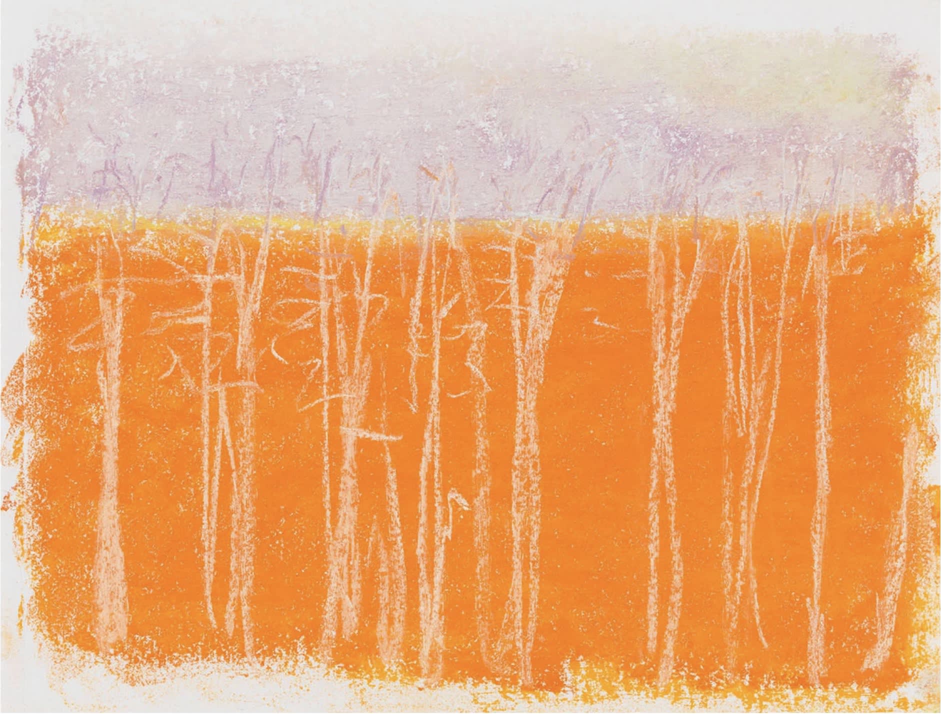 Against Red/Orange, 2015 Pastel on paper 9 x 12 inches