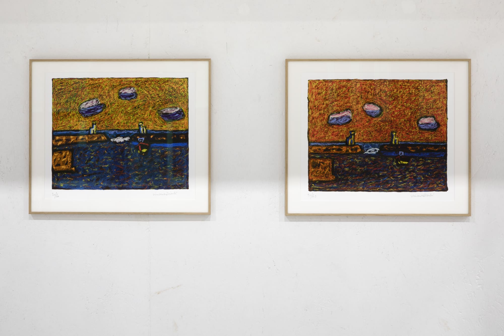 Vue des estampes orignales de l'artiste Support Surface Vincent Bioulès