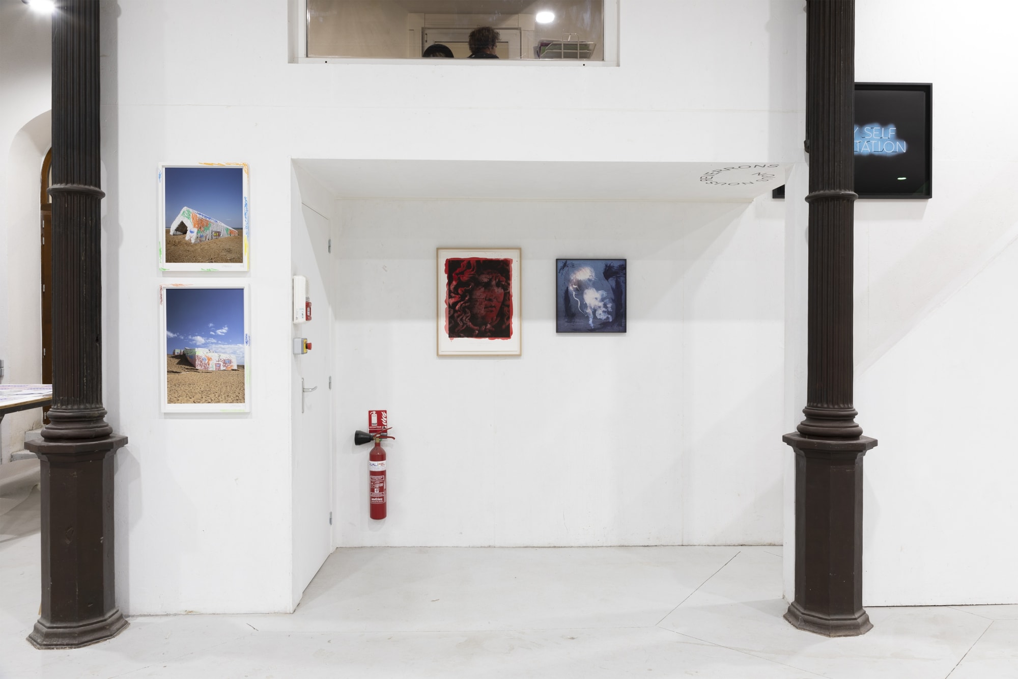 Vue in situ de l'exposition "BIAFINE" à l'atelier Tchikebe à Marseille, septembre 2023