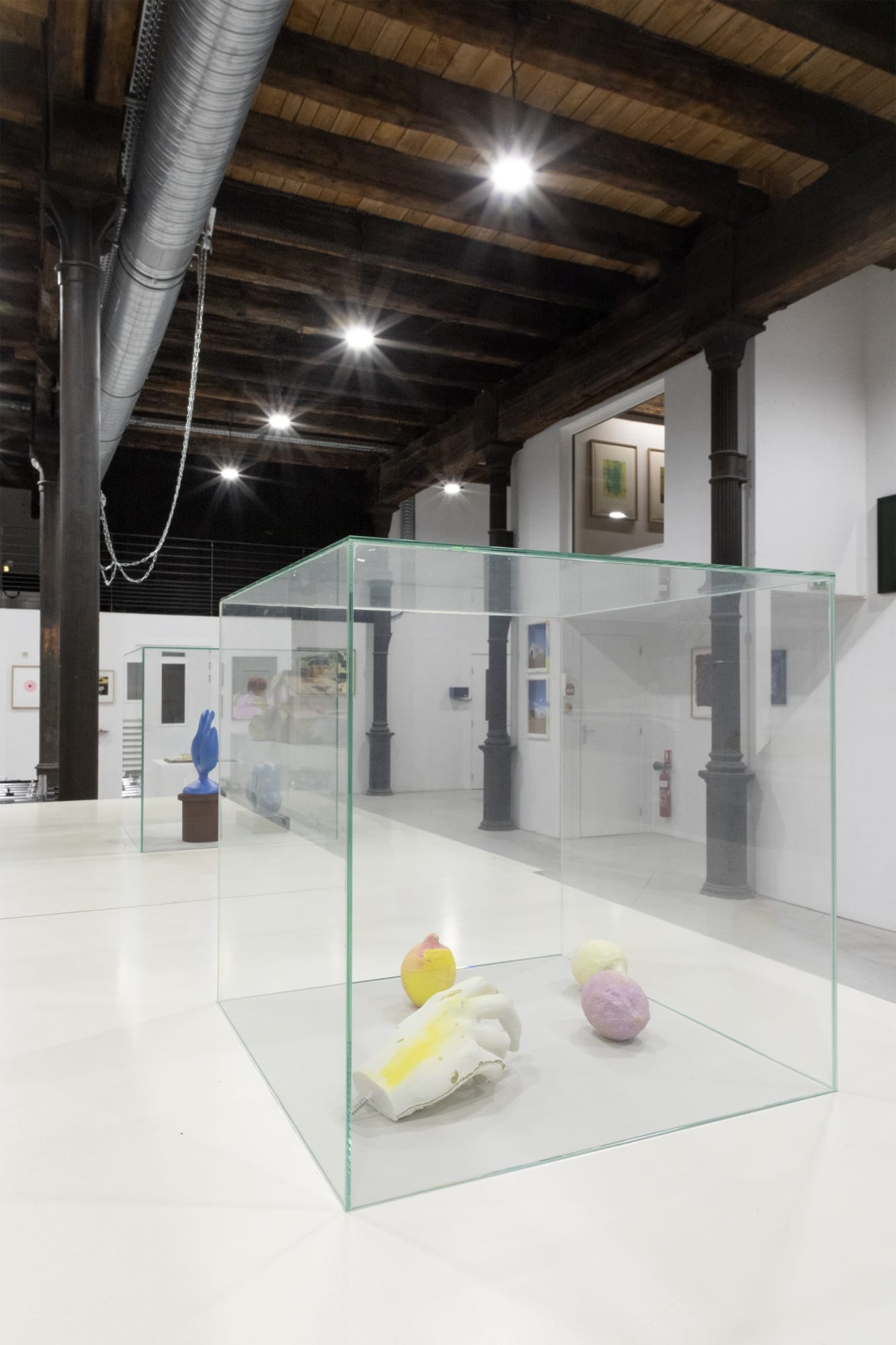 Vue in situ de l'exposition "BIAFINE" à l'atelier Tchikebe à Marseille, septembre 2023