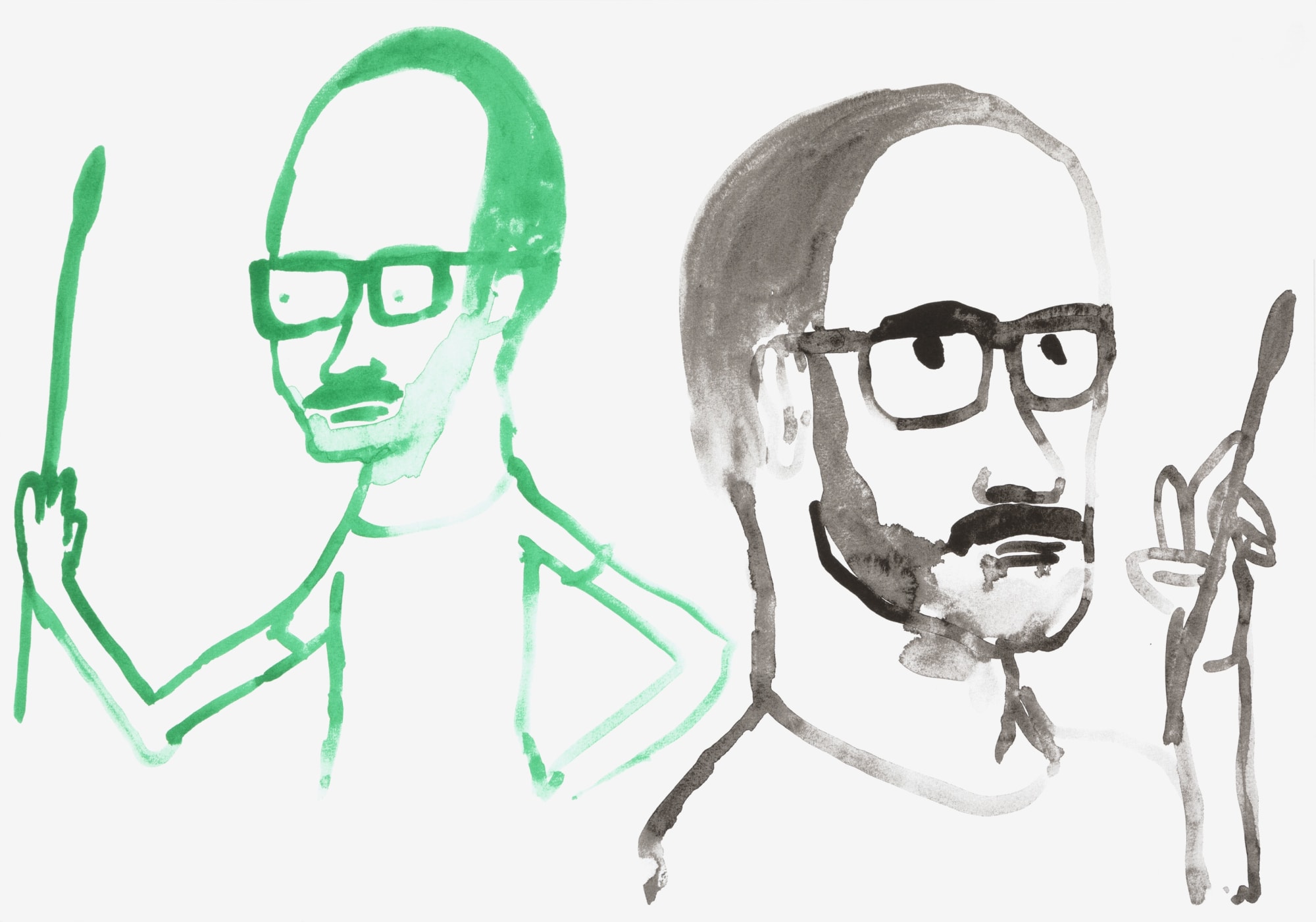 jonathan monk: Double self portrait by proxy, 2024