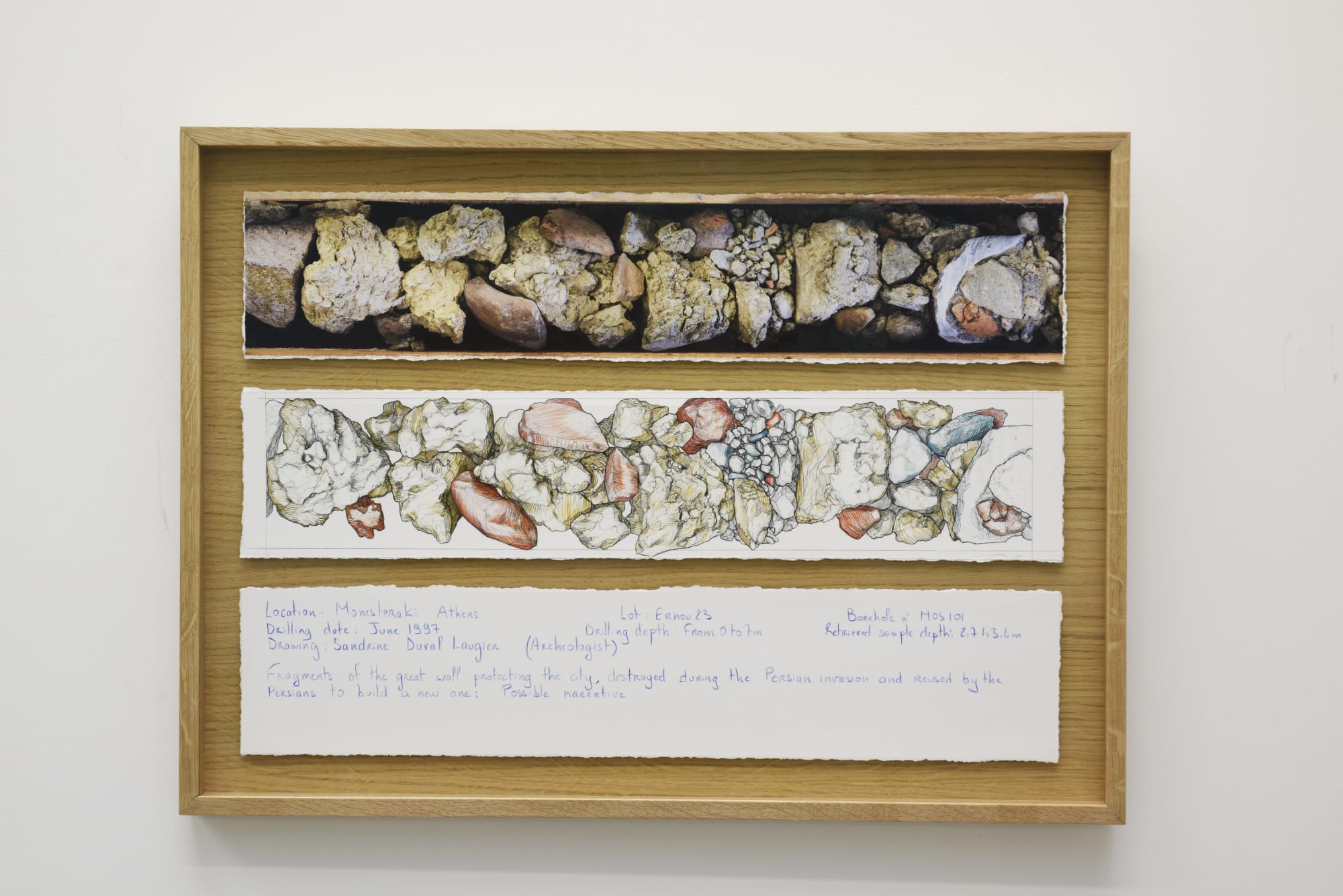 Joana Hadjithomas and Khalil Joreige Trilogies, Monasteraki 6 (2.7 - 3.4m), 2018 - 2021 Work on paper, photo, printed drawing and handwriting in blue pencil