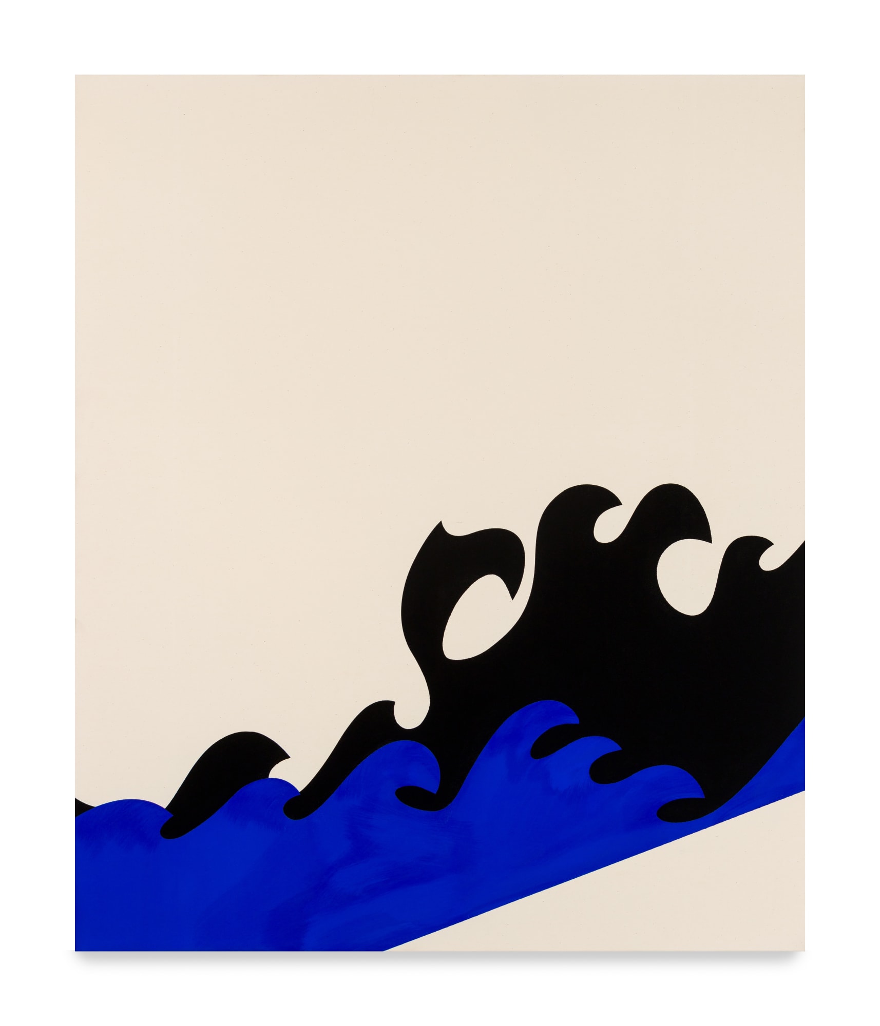 Shabahang Tayyari Wave No.80006639 Friday 09.26 A.M. Khazar seashore, 2023 Gouache on unprimed canvas 120.00 x 100.00 cm