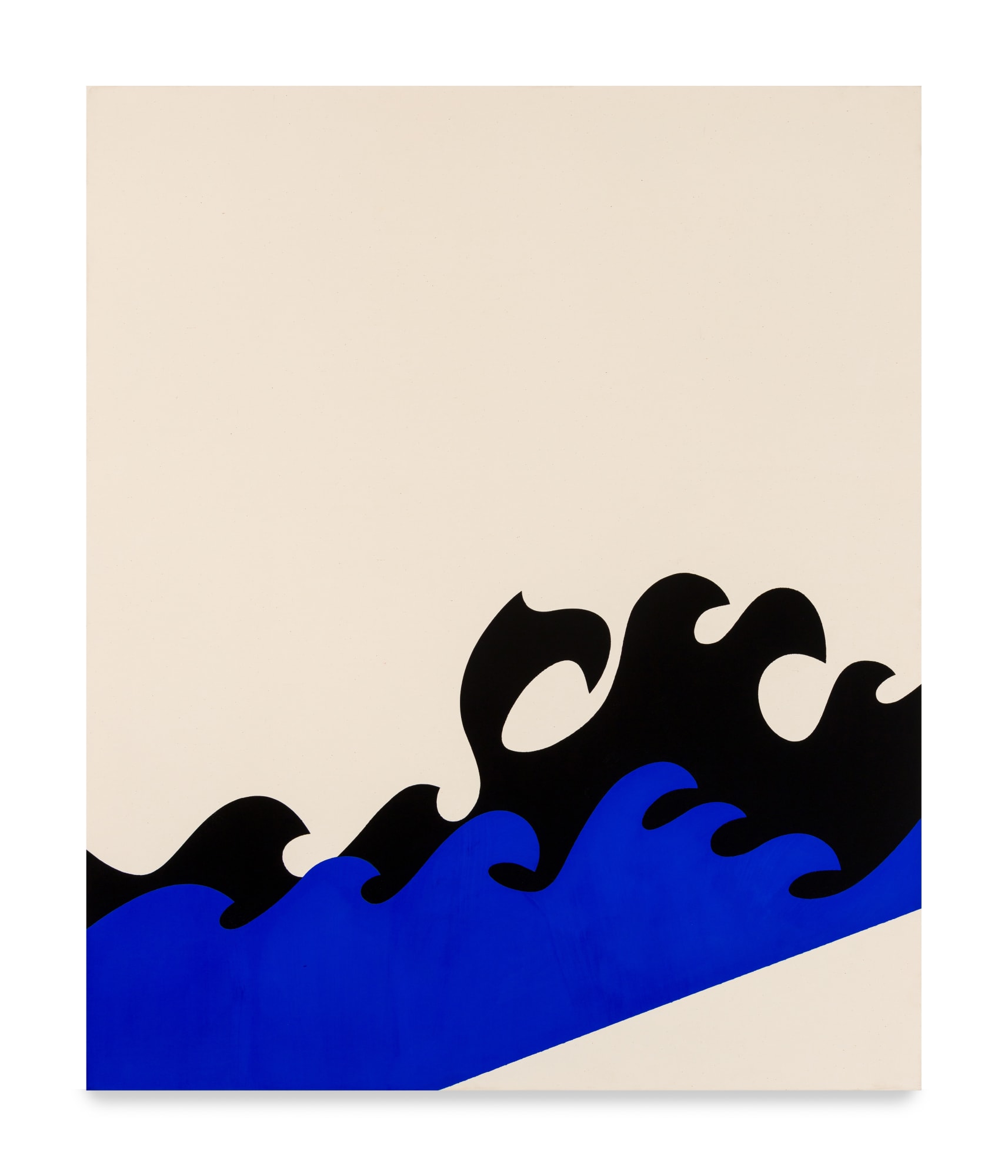 Shabahang Tayyari Wave No.80006645 Friday 09.27 A.M. Khazar seashore, 2023 Gouache on unprimed canvas 120.00 x 100.00 cm