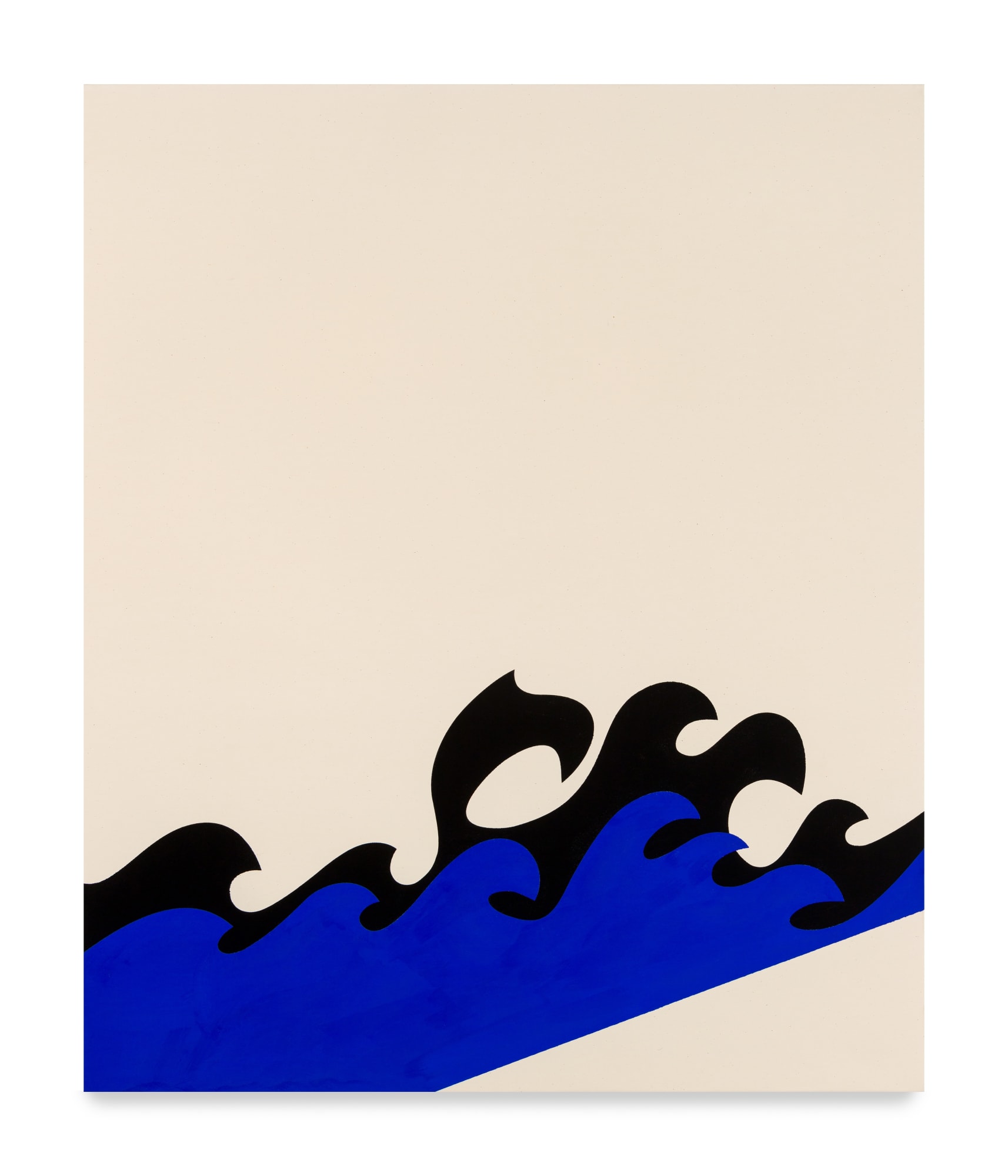 Shabahang Tayyari Wave No.80006585 Friday 09.25 A.M. Khazar seashore, 2023 Gouache on unprimed canvas 120.00 x 100.00 cm