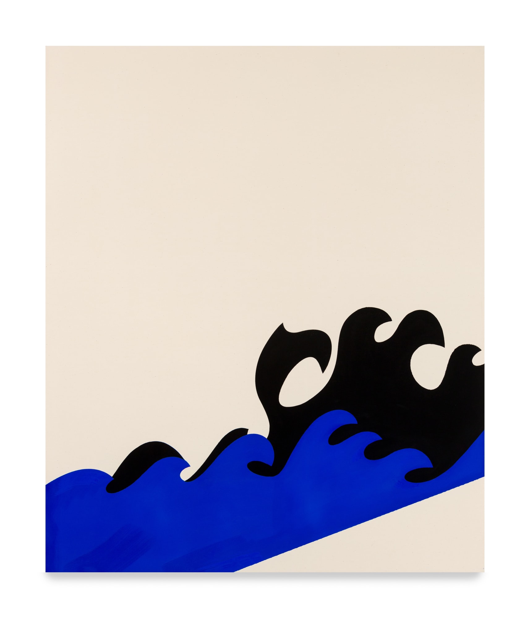 Shabahang Tayyari Wave No.80006599 Friday 09.26 A.M. Khazar seashore, 2023 Gouache on unprimed canvas 120.00 x 100.00 cm