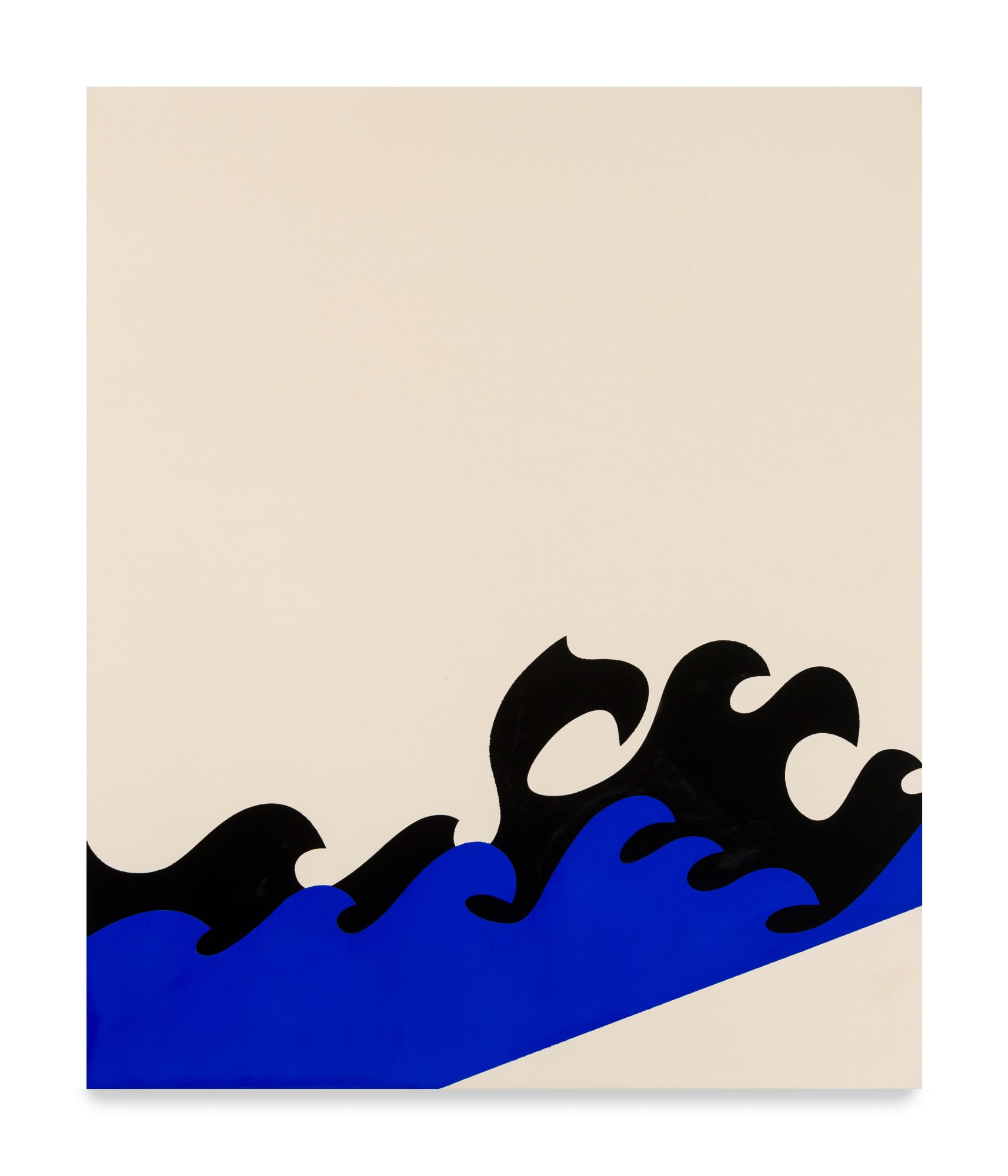 Shabahang Tayyari Wave No.80006607 Friday 09.26 A.M. Khazar seashore, 2023 Gouache on unprimed canvas 120.00 x 100.00 cm