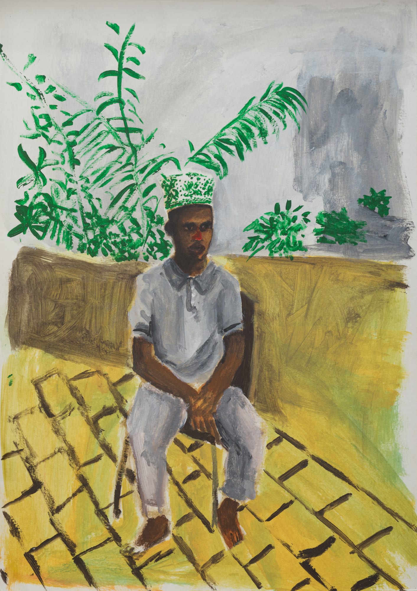 Anuar Khalifi Café Africano Drawing, 2023 Acrylic on Paper 40 x 30 cm | 48 x 35 cm (framed)