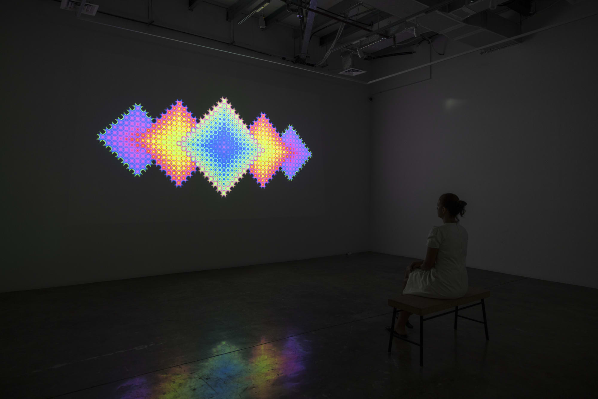 Installation View, Nima Nabavi, Sunrise at the Vortex, 2025, The Third Line. Photos Ismail Noor.