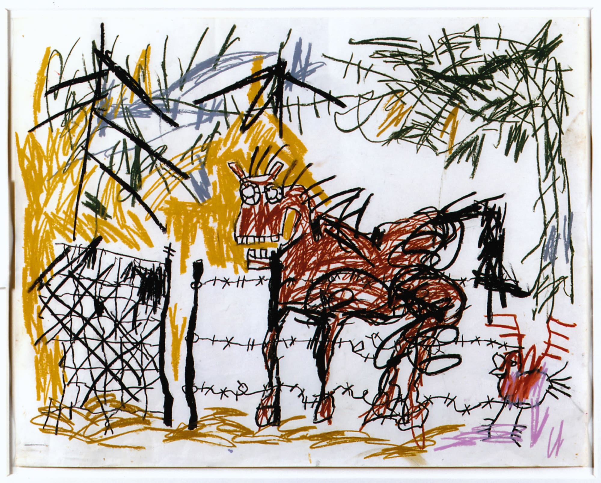Jean-Michel Basquiat Untitled , 1981 Crayon on Paper 45.1 x 57.2 cm
