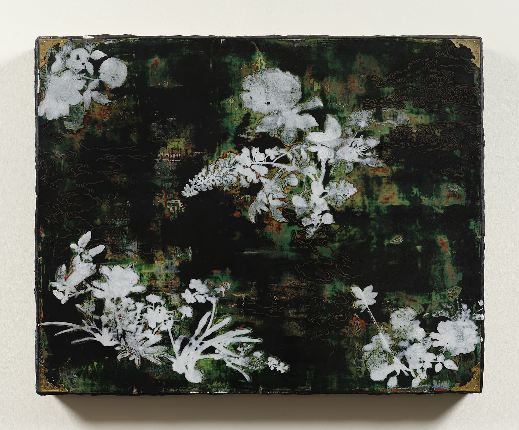 蘇孟鴻, 《仿螺鈿習作（墨綠）》, 2020