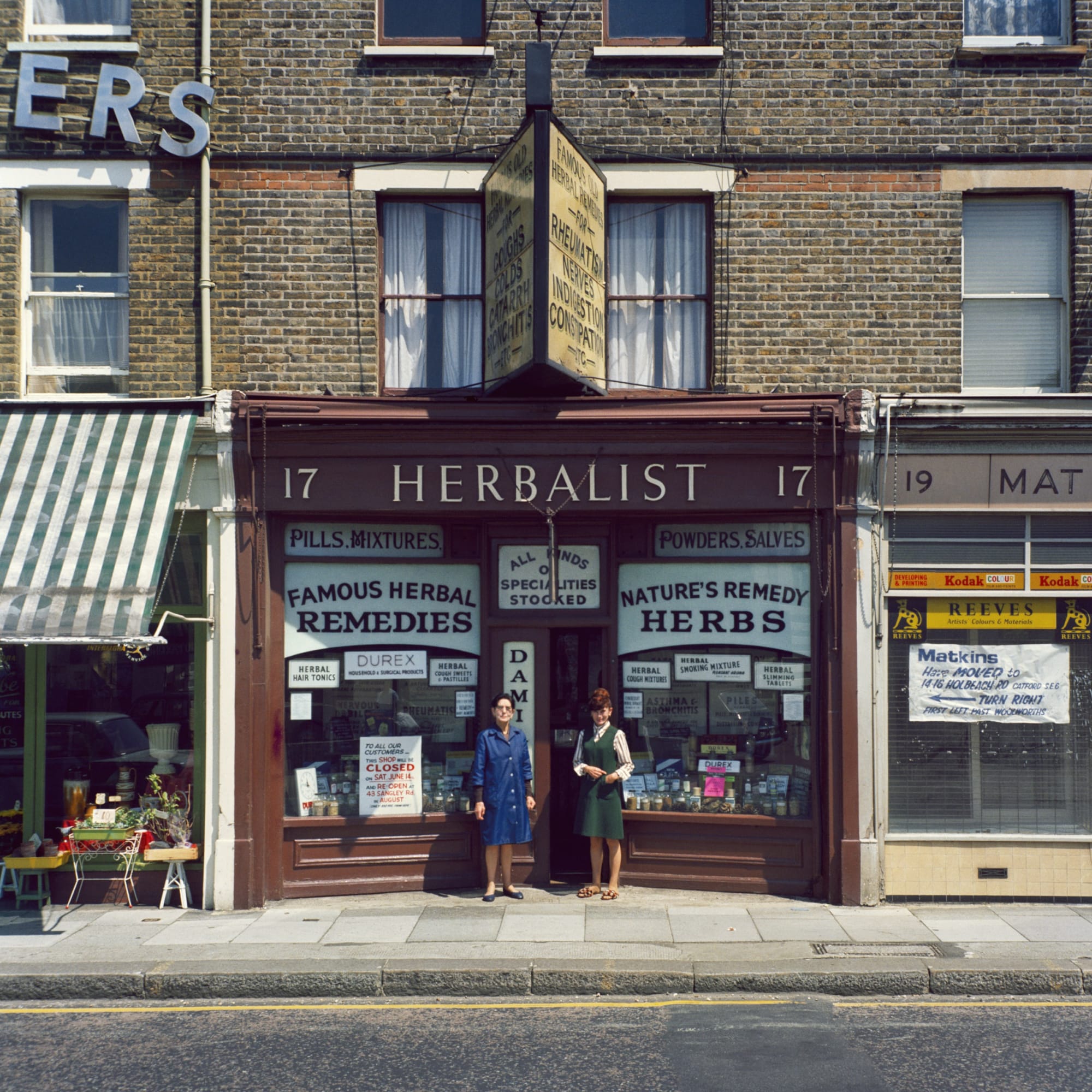 Mrs. McArthy & her daughter, Sangley Road, London, 1975