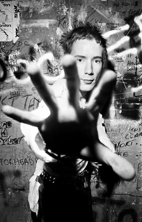 Johnny Rotten, backstage at the Marquee Club, London, 23 July 1977
