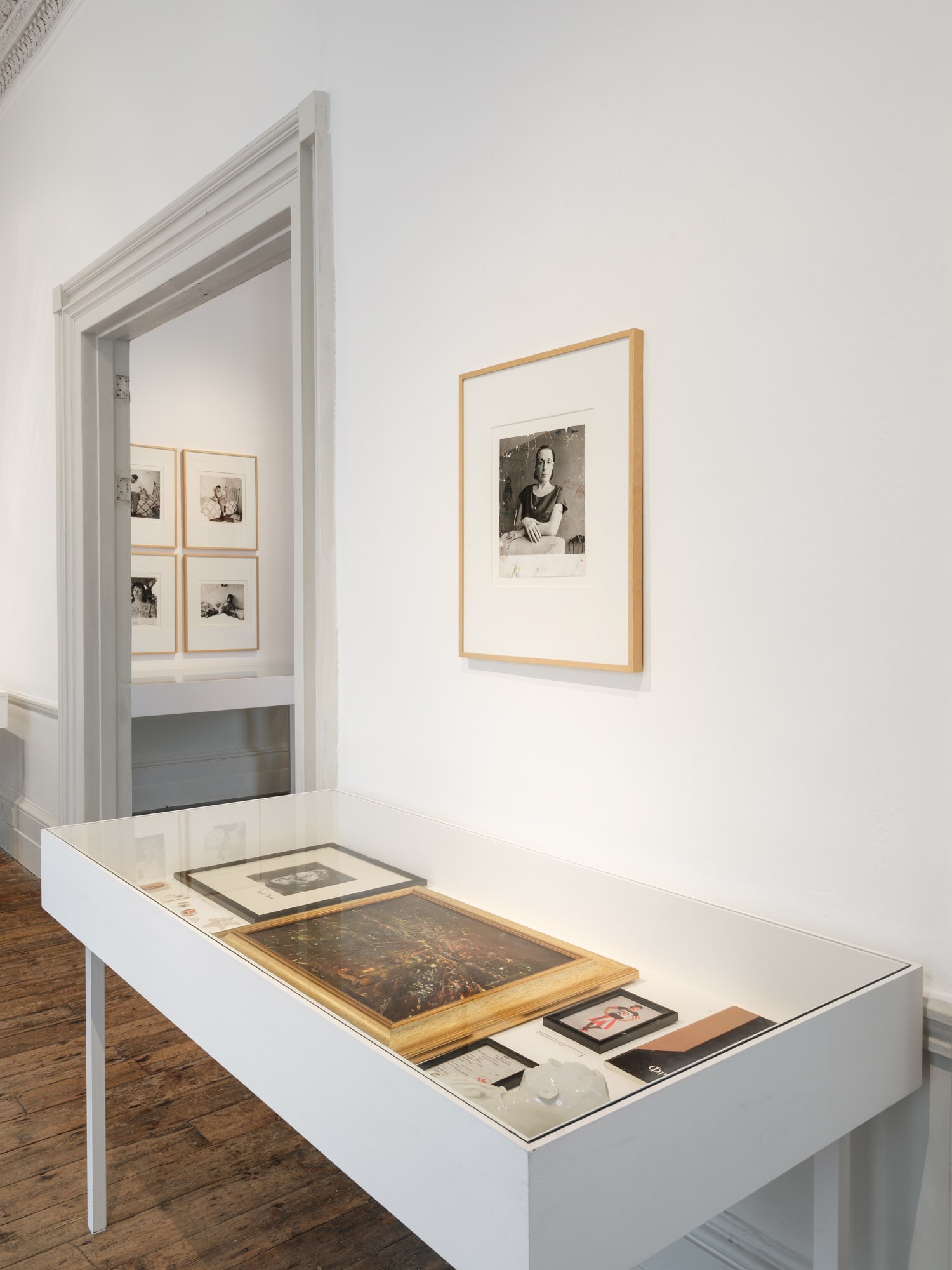 Above: John Deakin, Muriel Belcher (1964) Below: MOSCOW NIGHTS, vitrine by James Birch (2022)