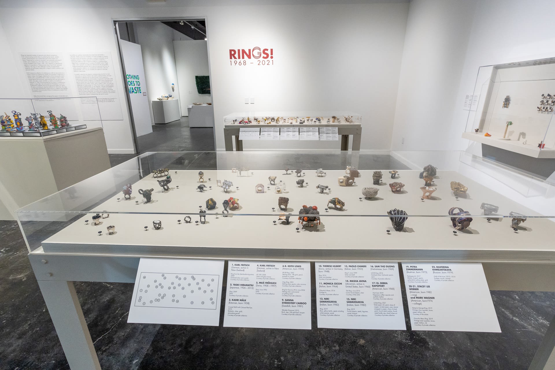 Rings! exhibition in situ at houston center for contemporary craft, houston, texas, photo by Katy Anderson