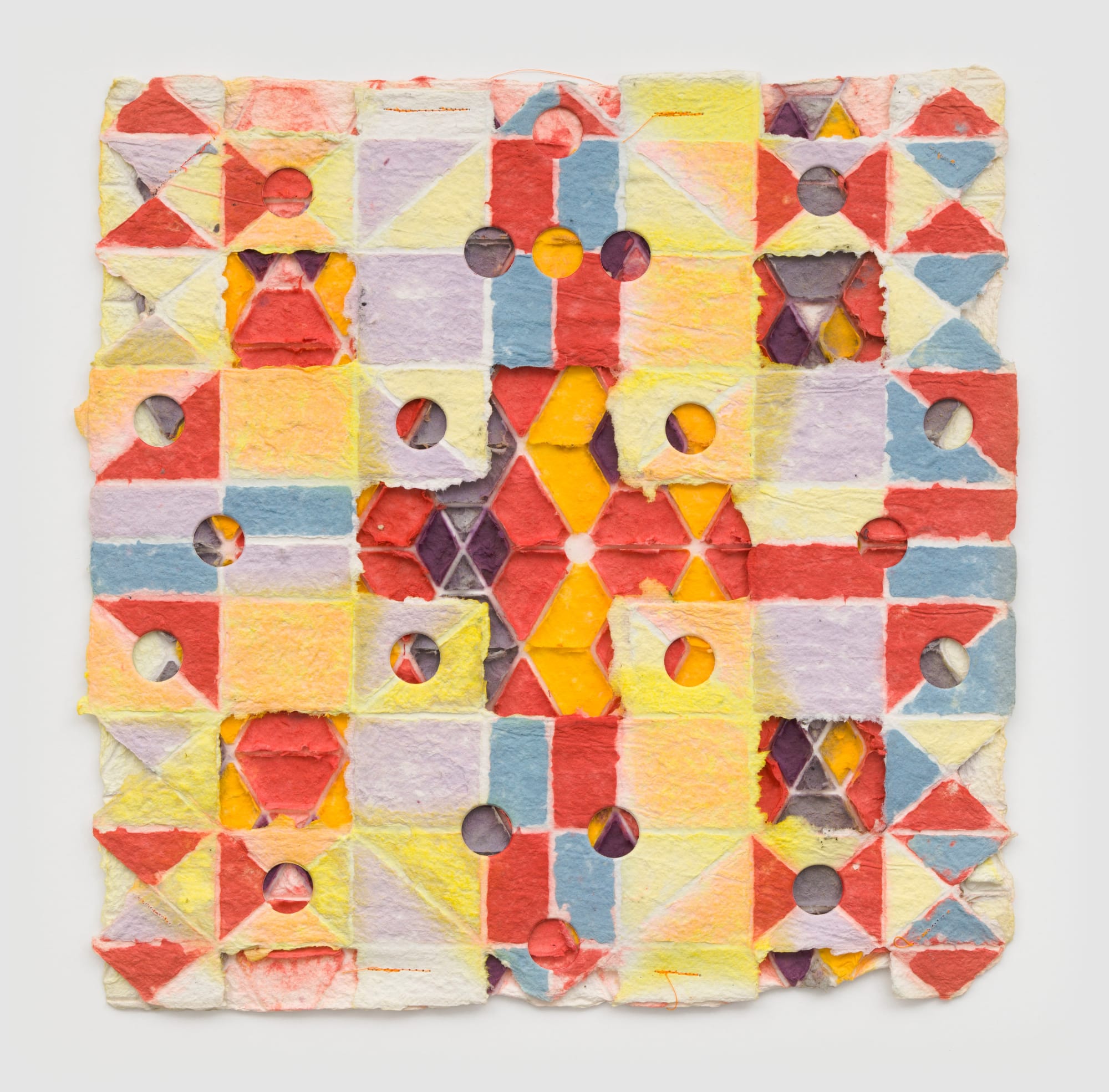 Untitled, c. 1987 Acrylic, thread on HMP paper 18 1/2 x 18 1/2 in 47 x 47 cm (ALS 363)