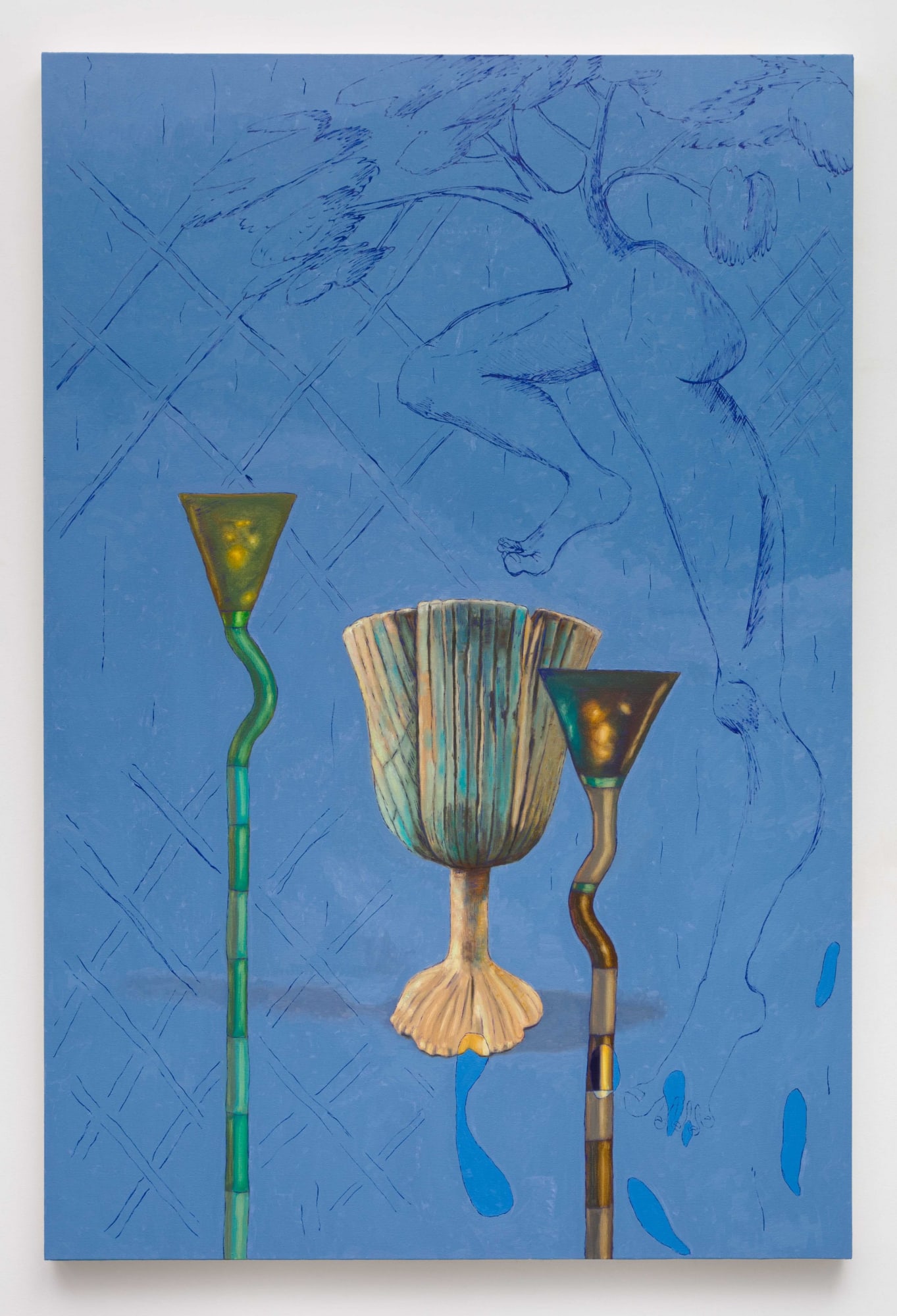 Anna Glantz Lotiform 2016 Oil on canvas 70 x 47 inches (177.8 x 119.38 cm) AGl 9