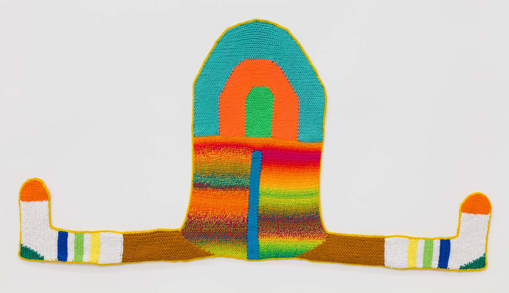 Caroline Wells Chandler B.O.R.G. 524 2016 Hand crocheted assorted fibers Dimensions variable, approx. 64 x 22 inches (162.6 x 55.9 cm) CWC 2