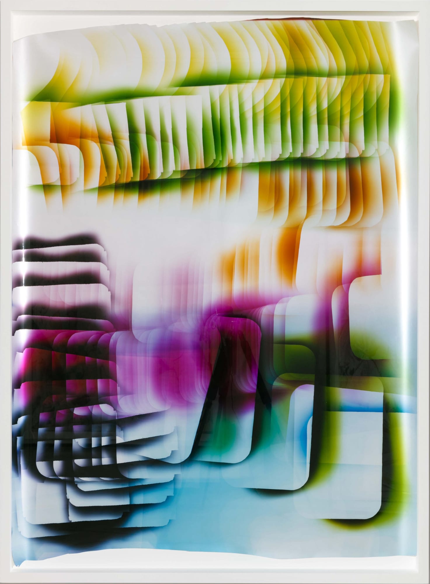 Mariah Robertson 191 2015 Unique chemical treatment on RA-4 paper 66 x 50 inches (167.6 x 127 cm), Framed MRo 20