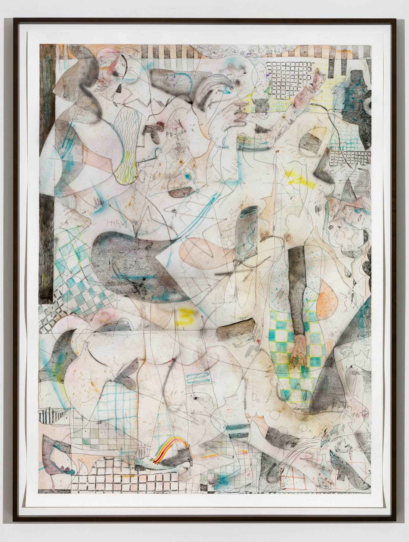 Volker Hüller L.I.T.S. (Protest) 2016 Hand colored etching 77.5 x 59 inches (196.9 x 149.9 cm) VH 241