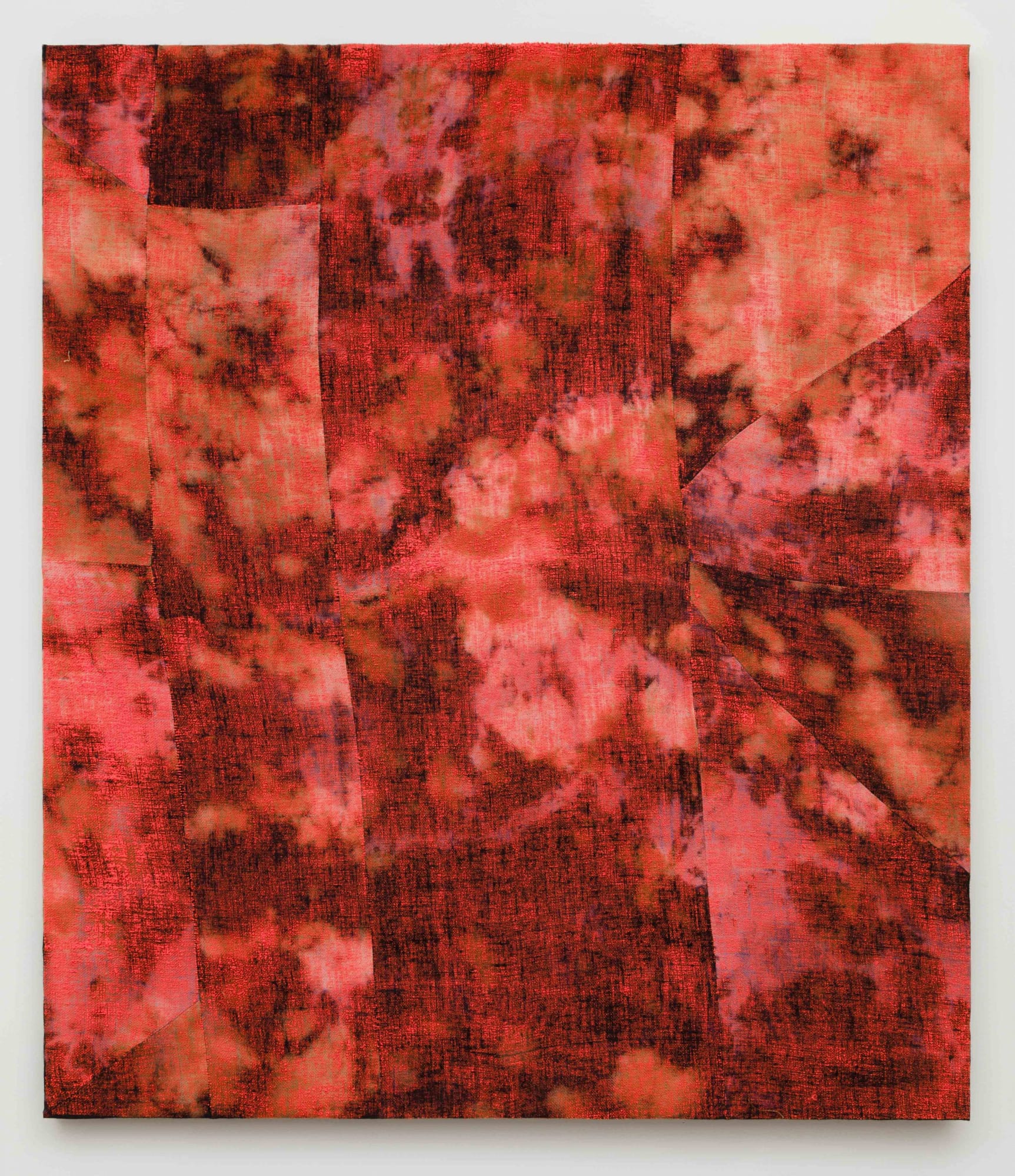 La Brea XII 2015 Acrylic, dye and burlap 79 x 68 inches (200.7 x 172.7 cm) ENe 118
