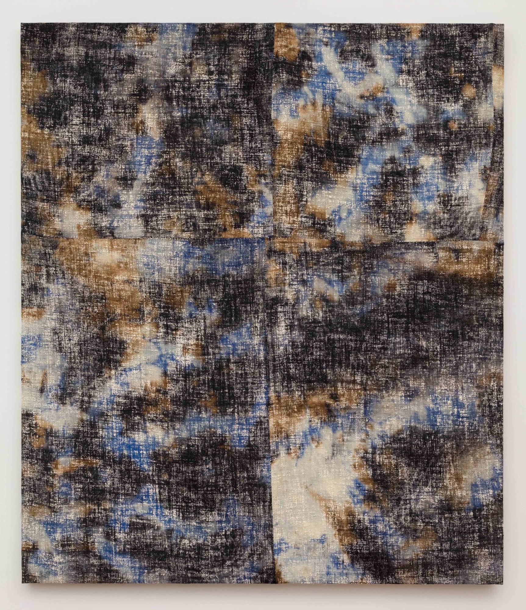 La Brea IX 2015 Acrylic, dye and burlap 79 x 68 inches (200.7 x 172.7 cm) ENe 112