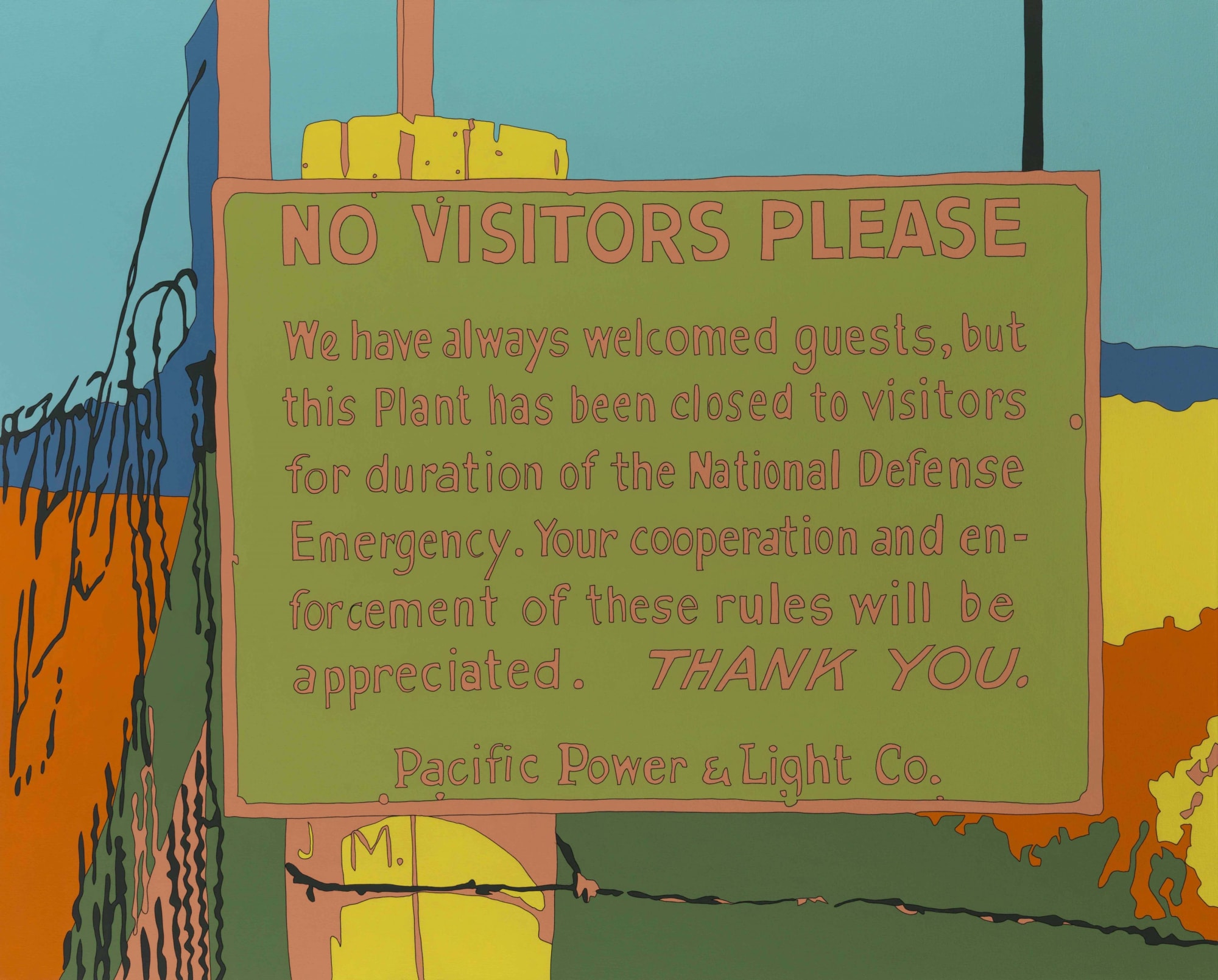 Russell Lee: Sign of the times. Yakima, Washington 2011 Acrylic on canvas 47.2 x 59.1 inches (120 x 150 cm) LRu 12