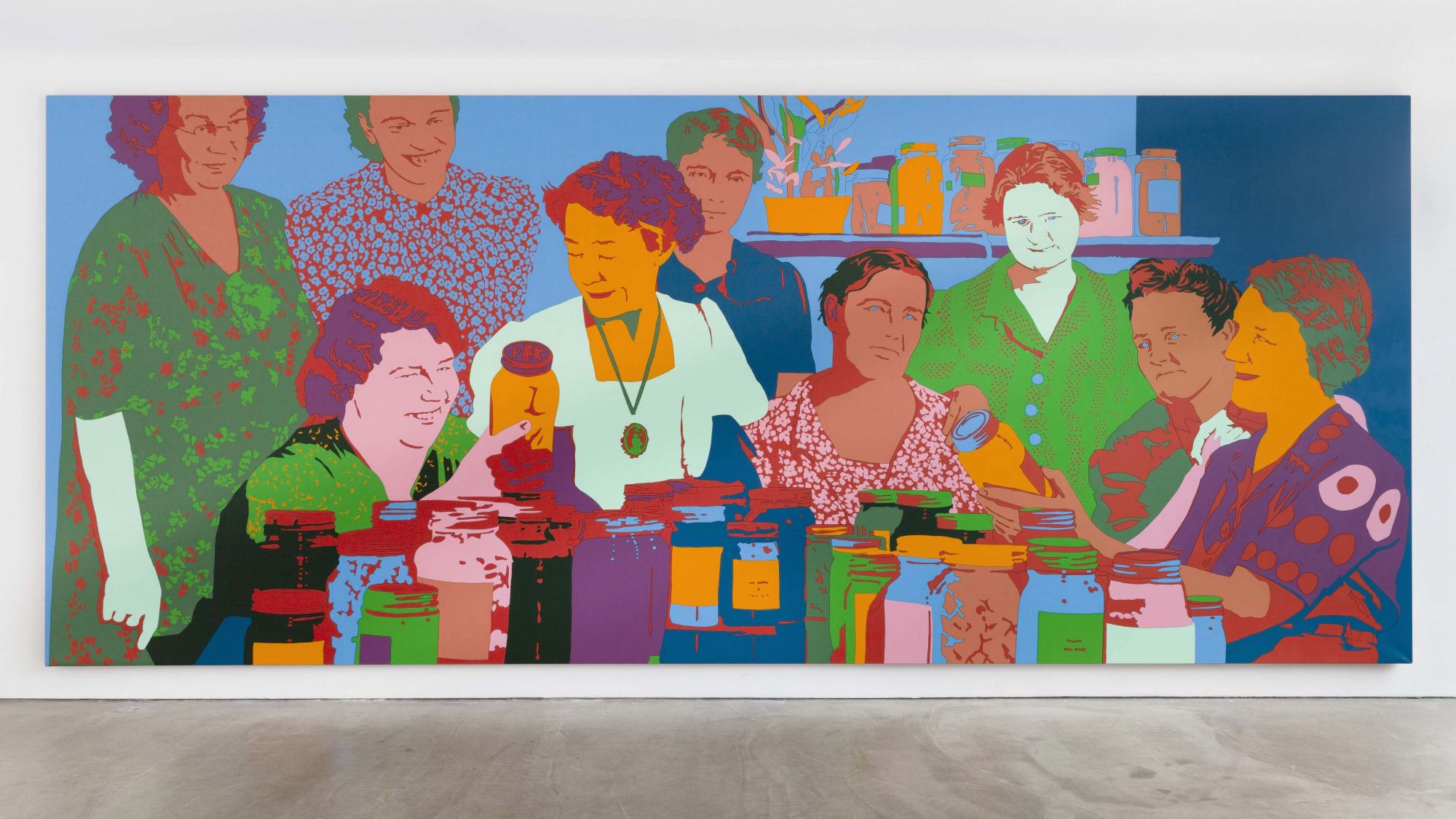 Edwin Rosscam: Washington, D.C. Canning conducted by the Mother's club Southwest Washington 2015 Acrylic on canvas 98.43 x 236.22 inches (250 x 600 cm) LRu 32