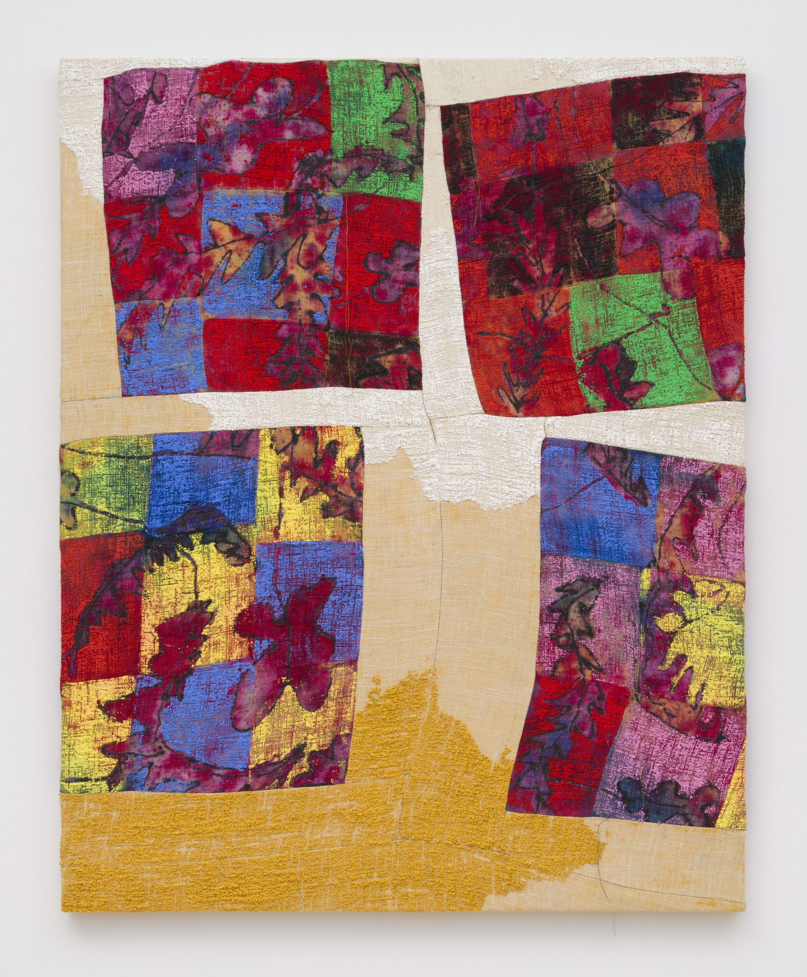 A Nearer View, 2022 Acrylic, dye and burlap 60 x 48 in 152.4 x 121.9 cm