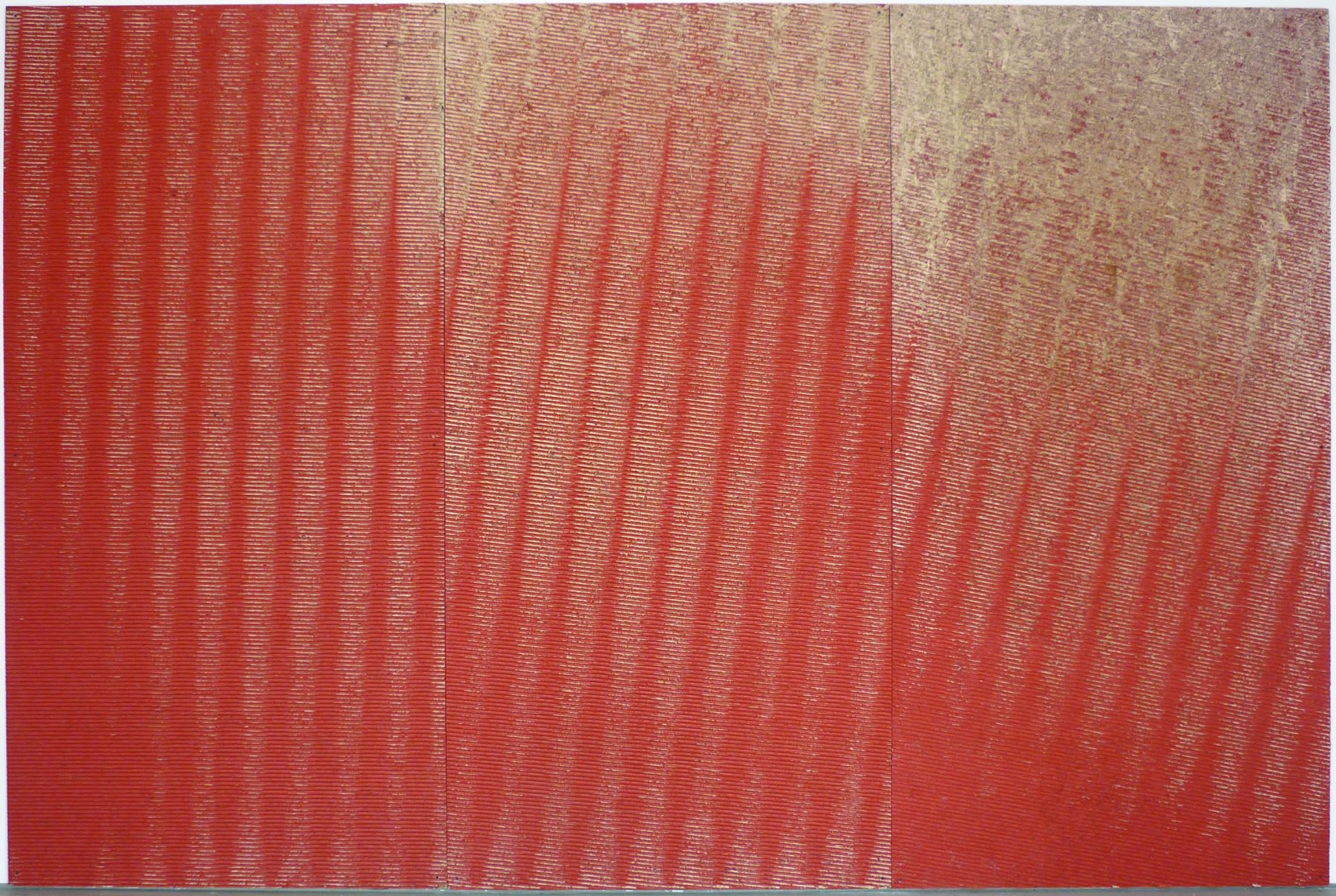 Michael DeLucia Tuning (Red) 2011 Household paint on plywood 96 x 144 inches (243.8 x 365.8 cm) MDe 68