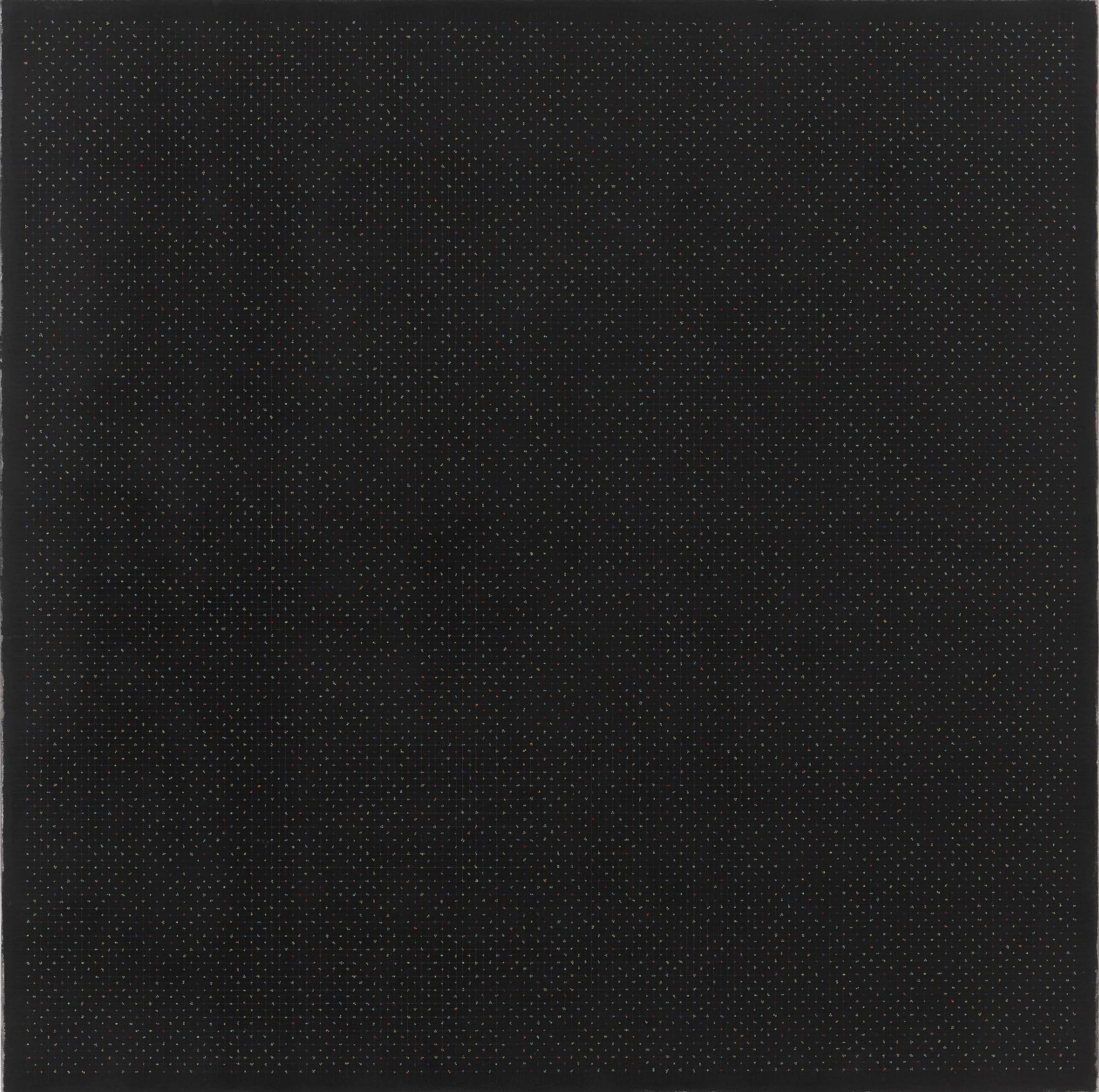 Random Gamut 2010 Acrylic on linen on panel 60 x 60 inches (152.4 x 152.4 cm) HB 17