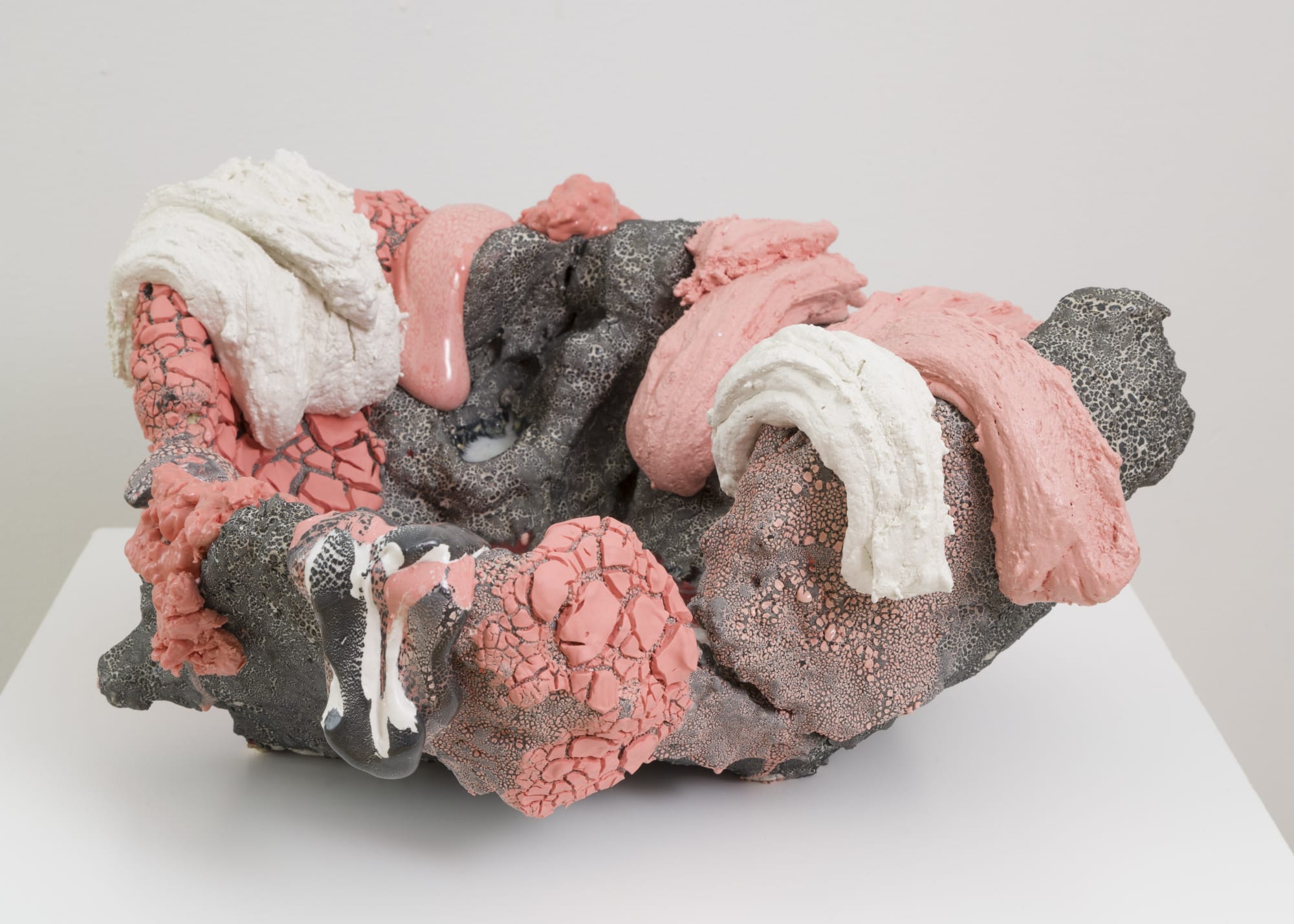 Untitled, 2021 Ceramic, glaze, glass fragments 7 1/2 x 17 x 16 in 19.1 x 43.2 x 40.6 cm (BRO 205) Private Collection