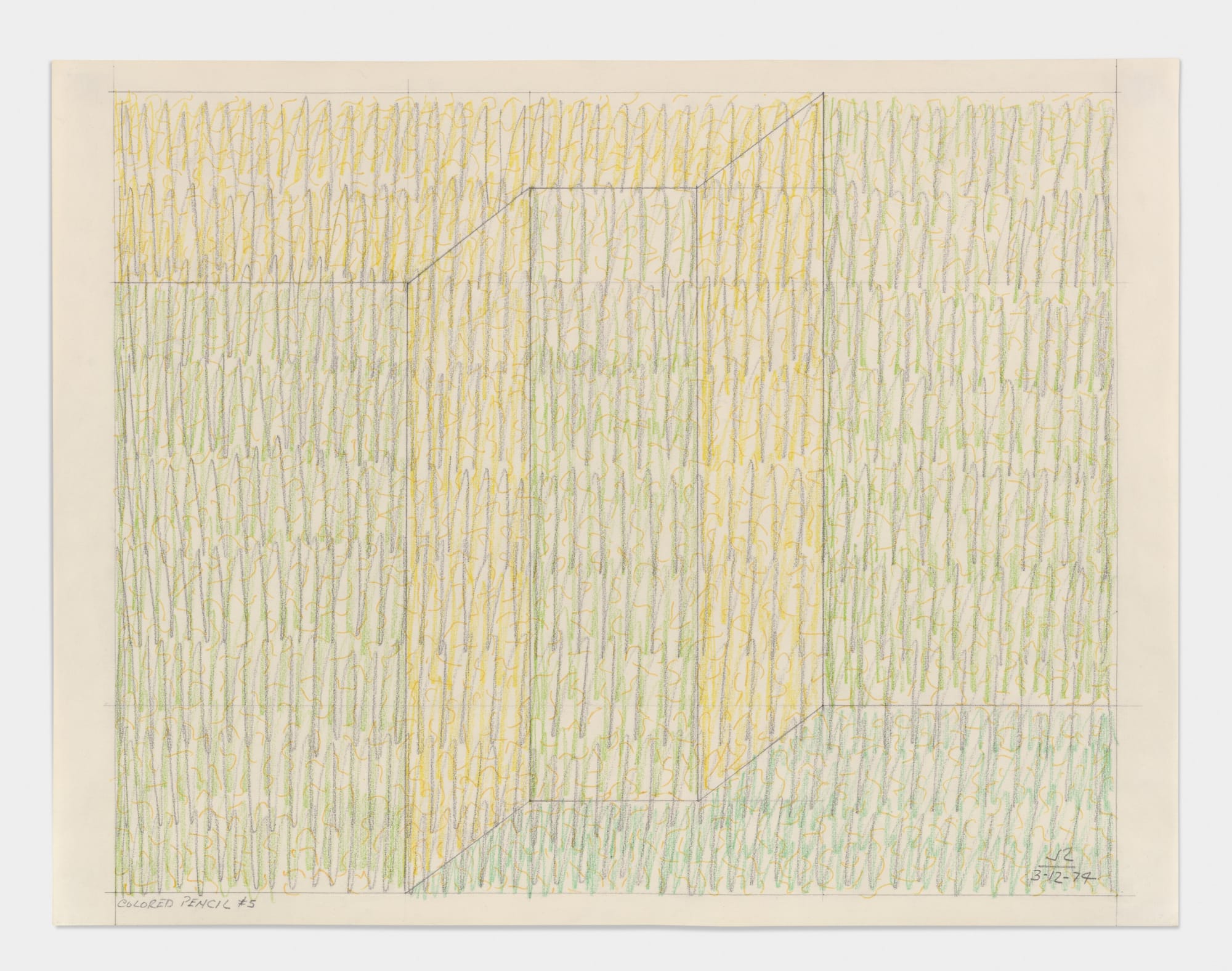 Colored Pencil #5, 1974 Colored pencil on paper 18 1/4 x 23 3/4 in (46.4 x 60.3 cm) © 2021 Estate of Jack Tworkov / Artists Rights Society (ARS), NY.