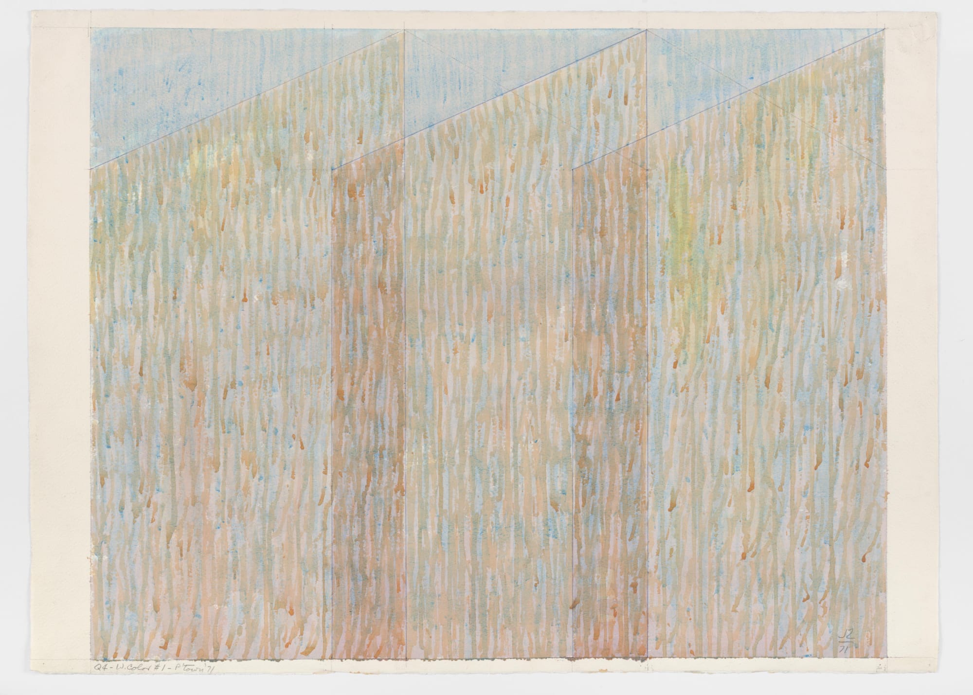 Q4 Watercolor #1, 1971 Watercolor on paper 22 x 30 in (55.9 x 76.2 cm) © 2021 Estate of Jack Tworkov / Artists Rights Society (ARS), NY.