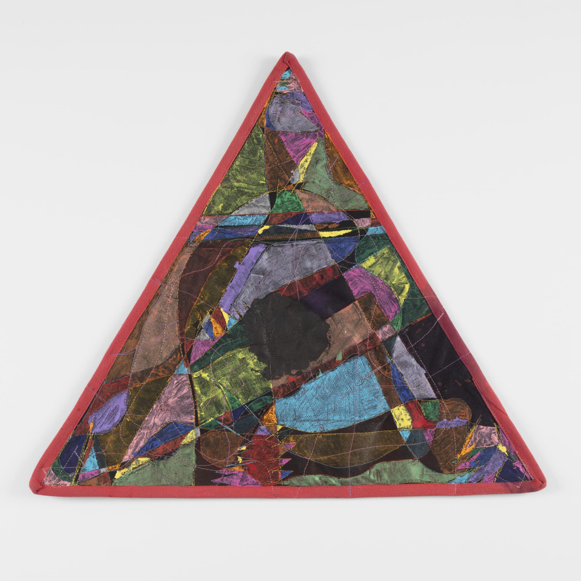 Shark Sticker, 1979 Mixed media fabric 17 x 17 inches (Triangle)