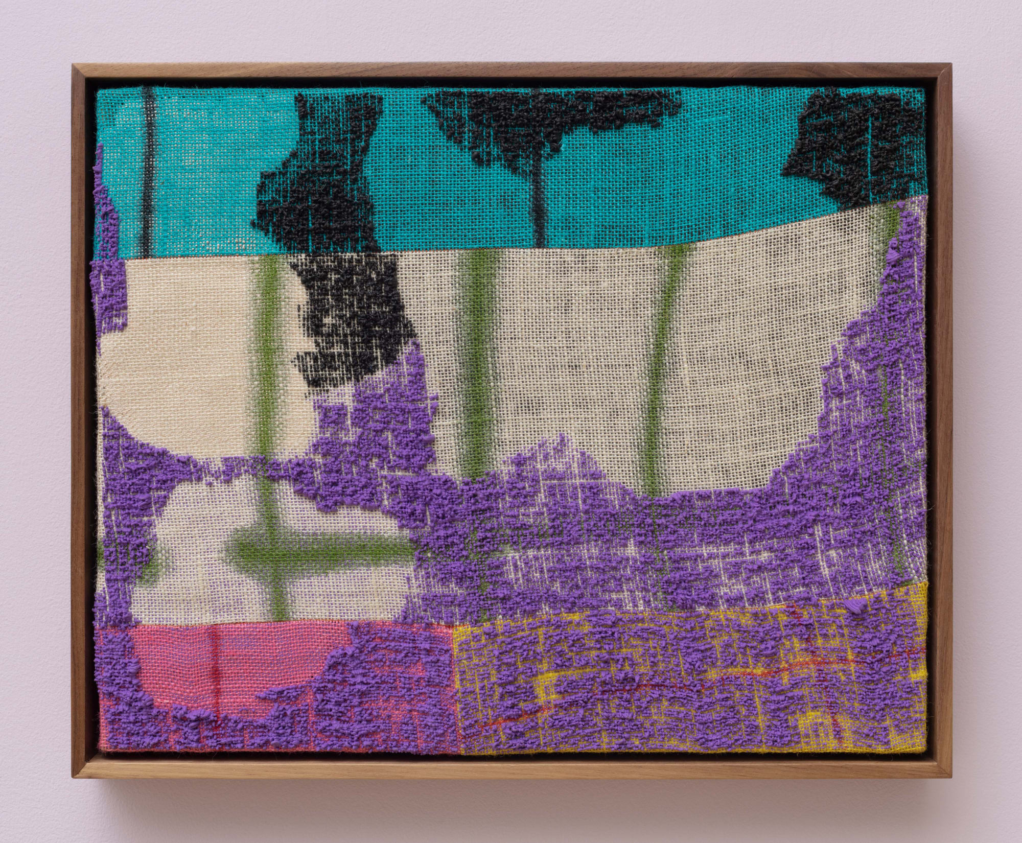 Tidal Cycle, 2020 acrylic, dye, and burlap 16 x 20 in (40.6 x 50.8 cm) ENE 239