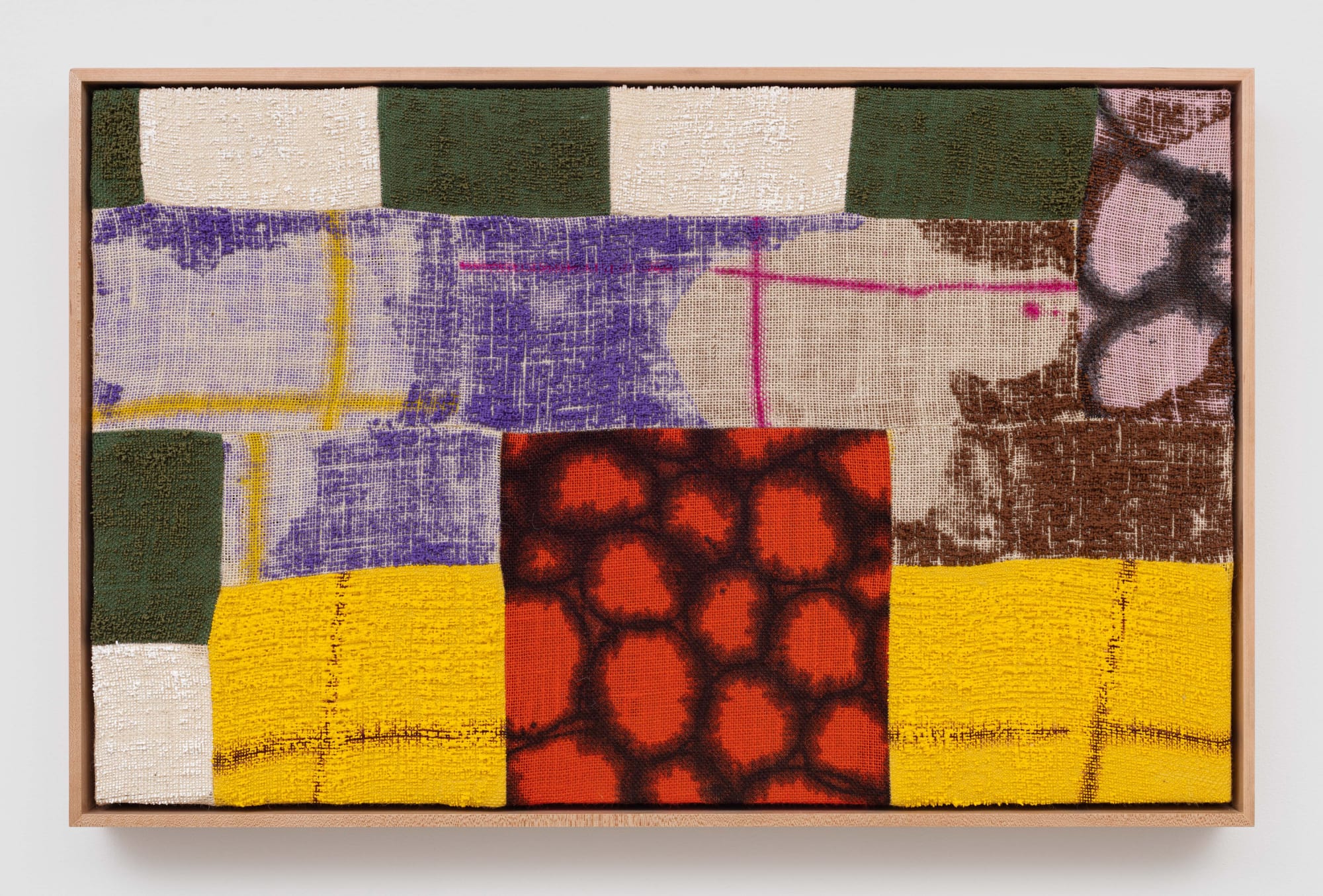 Beach Haze, 2020 acrylic, dye, and burlap 20 x 32 in (50.8 x 81.3 cm) Private Collection