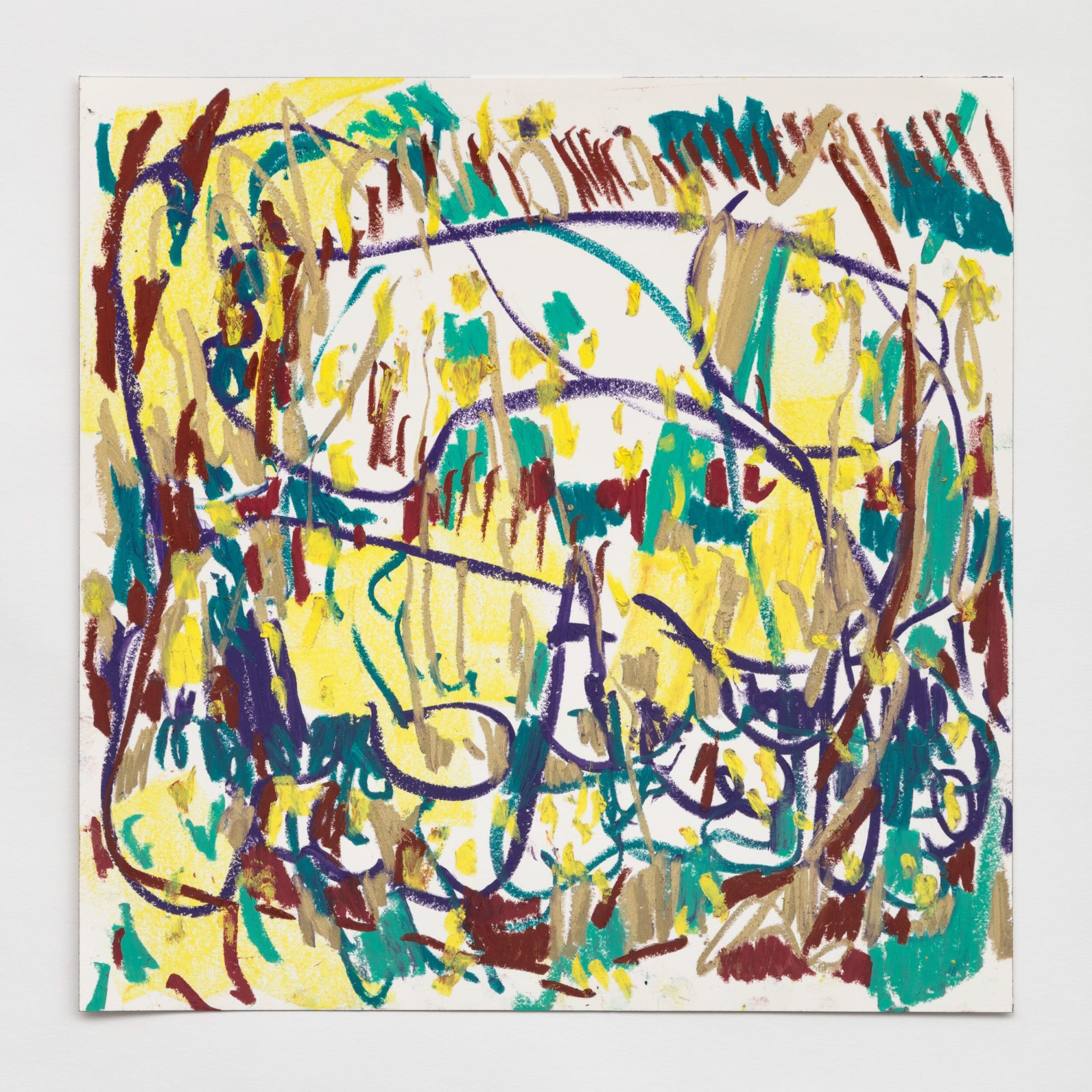 Untitled, 2019 Oil pastel on paper 12 x 12 inches (30.5 x 30.5 cm) Private Collection