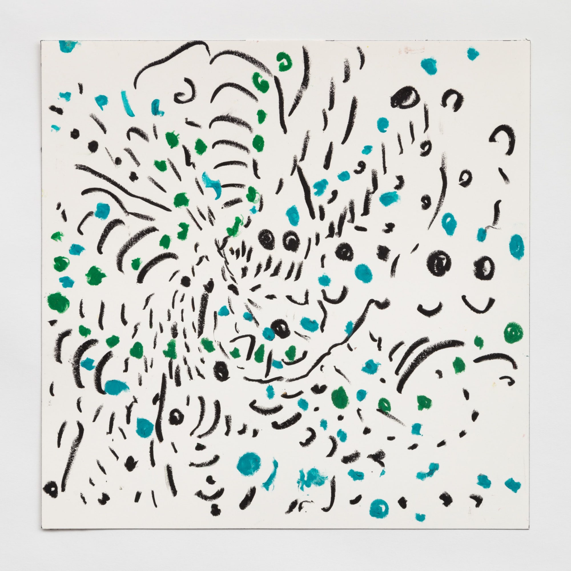 Untitled, 2019 Oil pastel on paper 12 x 12 inches (30.5 x 30.5 cm) Private Collection