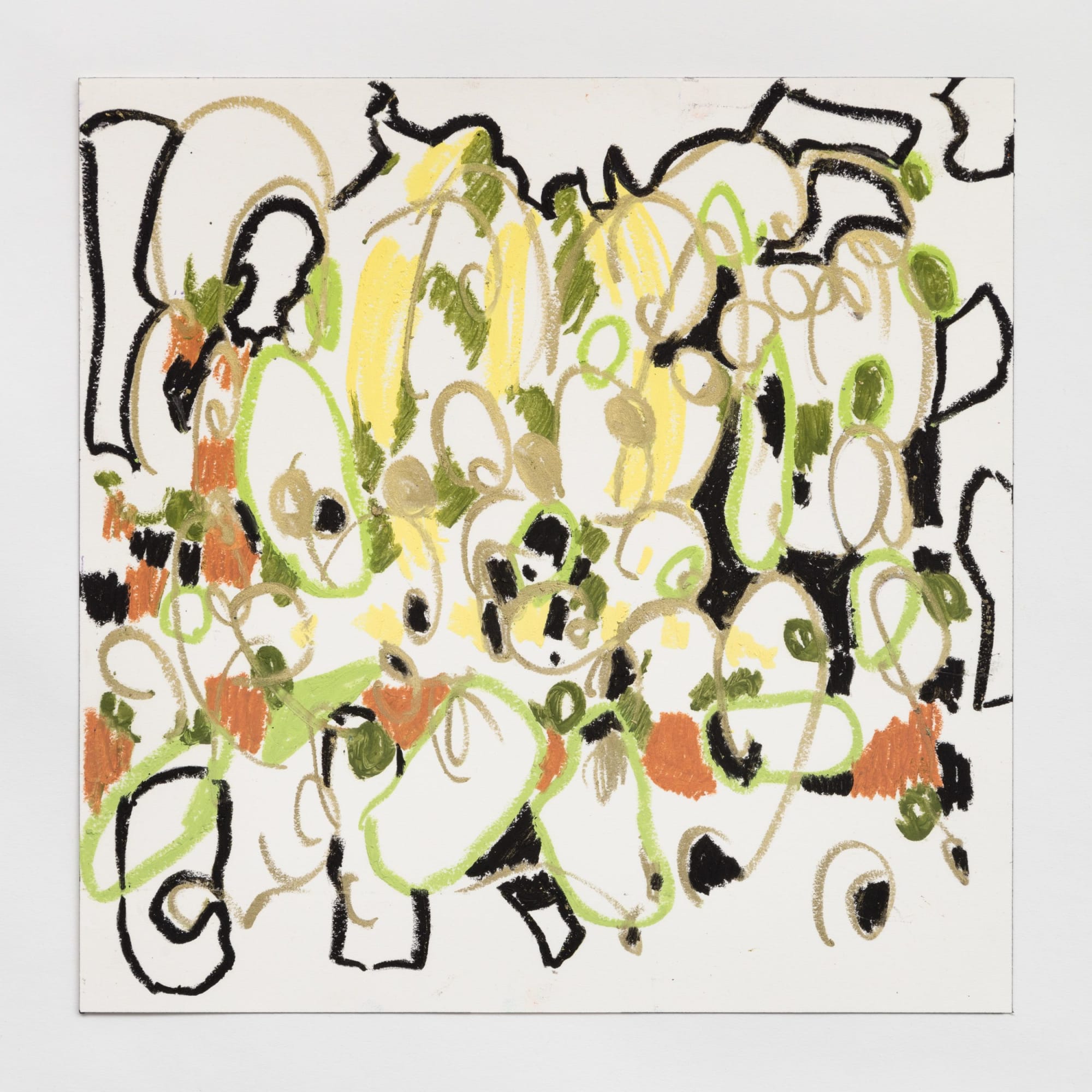 Untitled, 2019 Oil pastel on paper 12 x 12 inches (30.5 x 30.5 cm) Private Collection