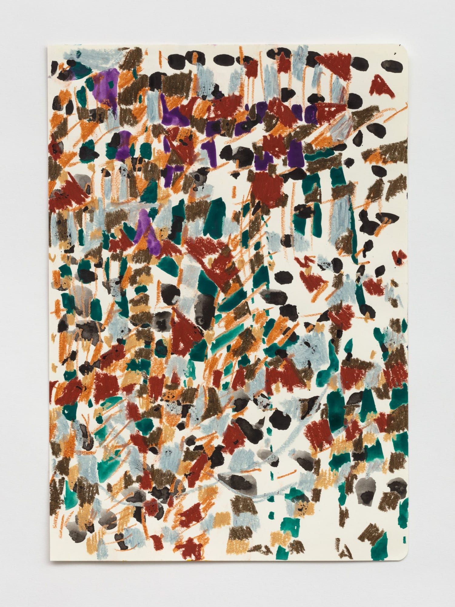 Untitled, 2019 Oil pastel and gouache on paper 11 3/4 x 8 1/4 inches (29.8 x 21 cm) Private Collection