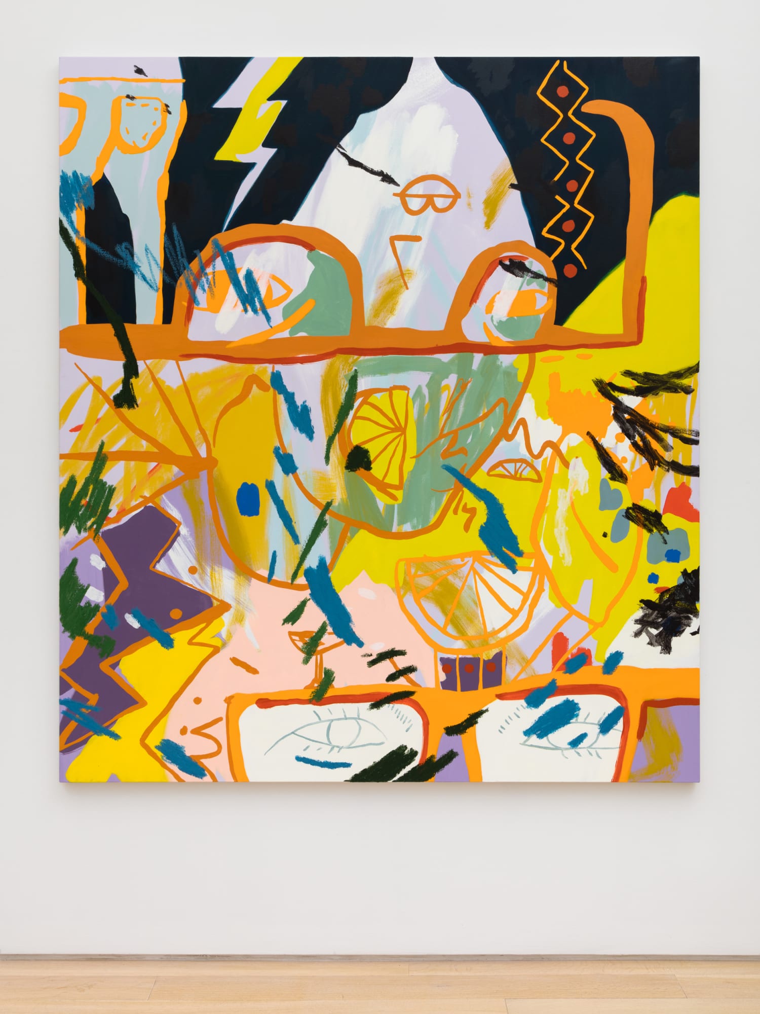 Joshua Nathanson One Begins to Wonder, 2019 Oil on canvas 73 x 64 1/2 inches (185.4 x 163.8 cm) Courtesy of the artist and Various Small Fires, Los Angeles / Seoul